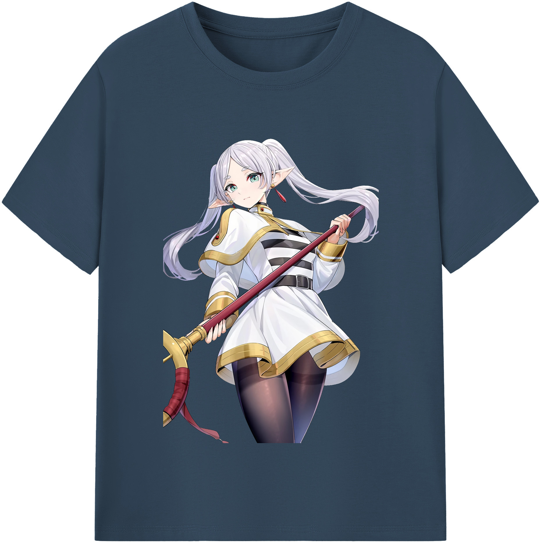 （画像用） 葬送のフリーレン Frieren レディースカジュアルプリントTシャツ（綿100％）