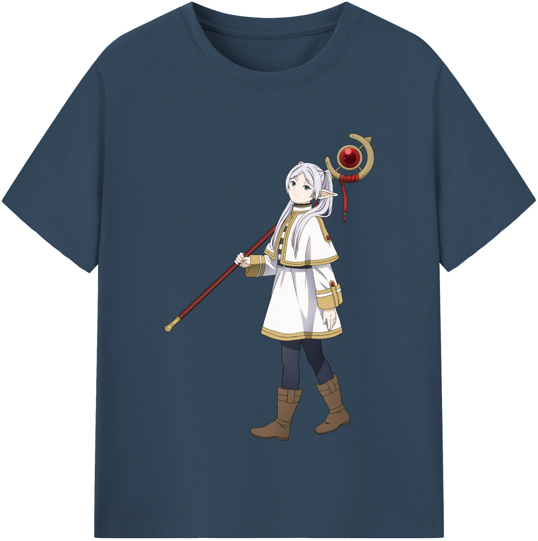 （画像用） 葬送のフリーレン Frieren レディースカジュアルプリントTシャツ（綿100％）