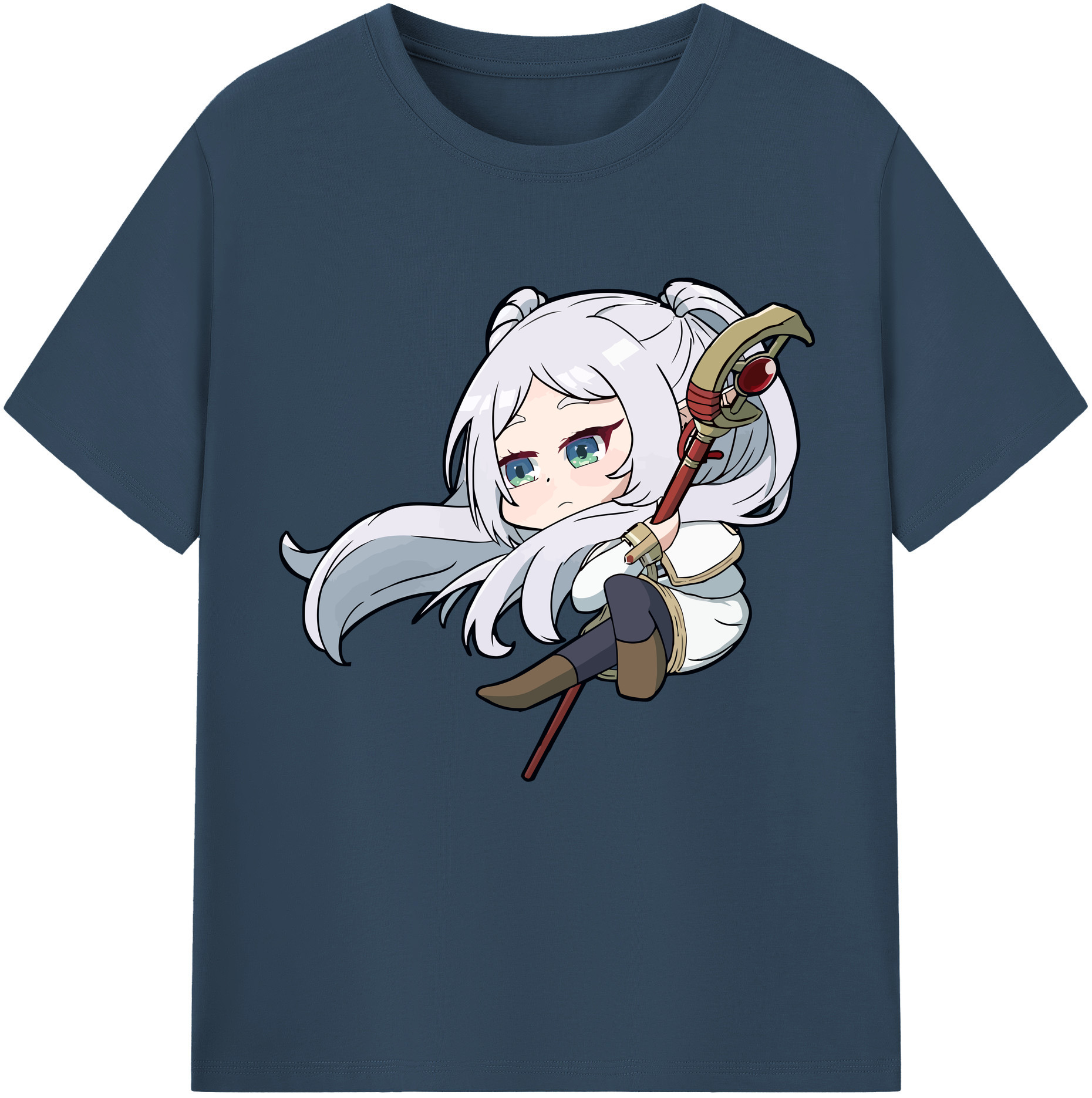 （画像用） 葬送のフリーレン Frieren レディースカジュアルプリントTシャツ（綿100％）