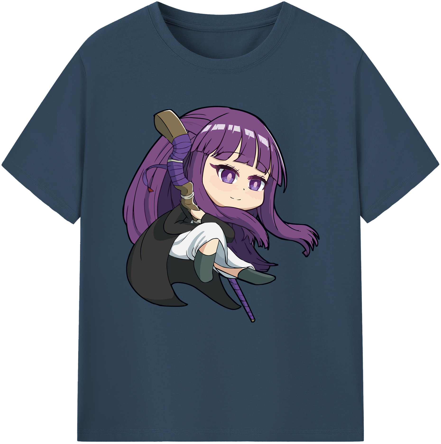 （画像用） 葬送のフリーレン Frieren レディースカジュアルプリントTシャツ（綿100％）