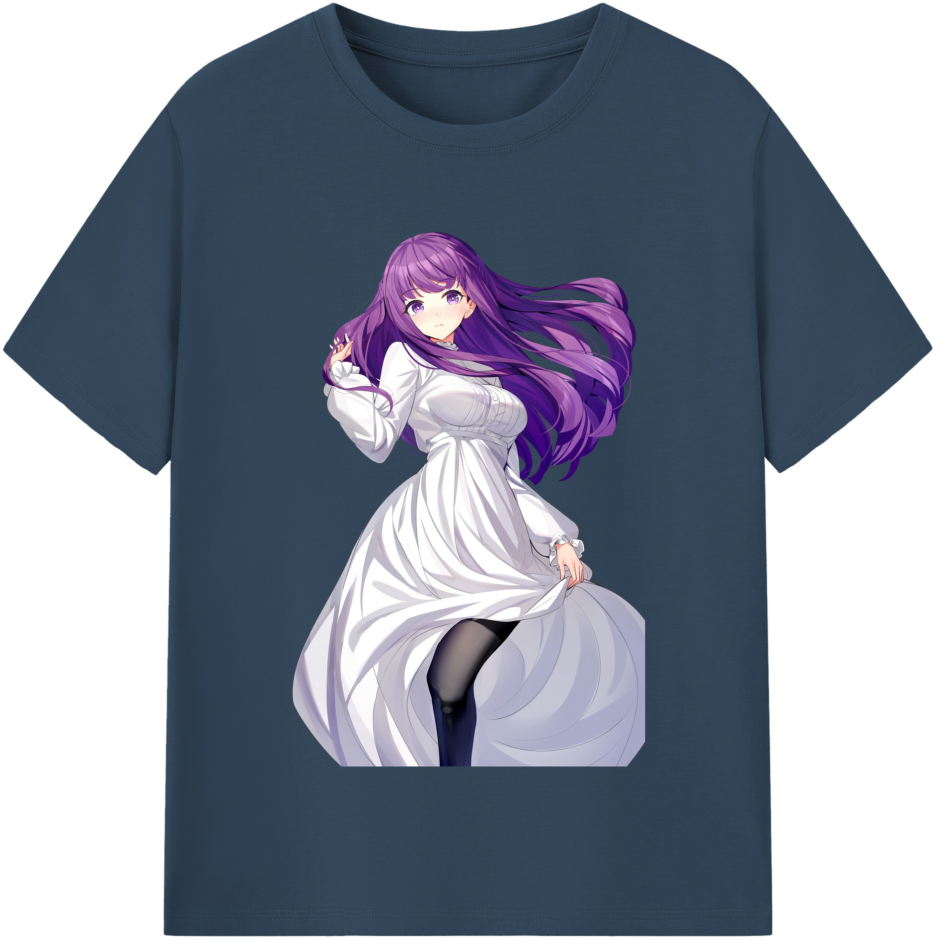 （画像用） 葬送のフリーレン Frieren レディースカジュアルプリントTシャツ（綿100％）