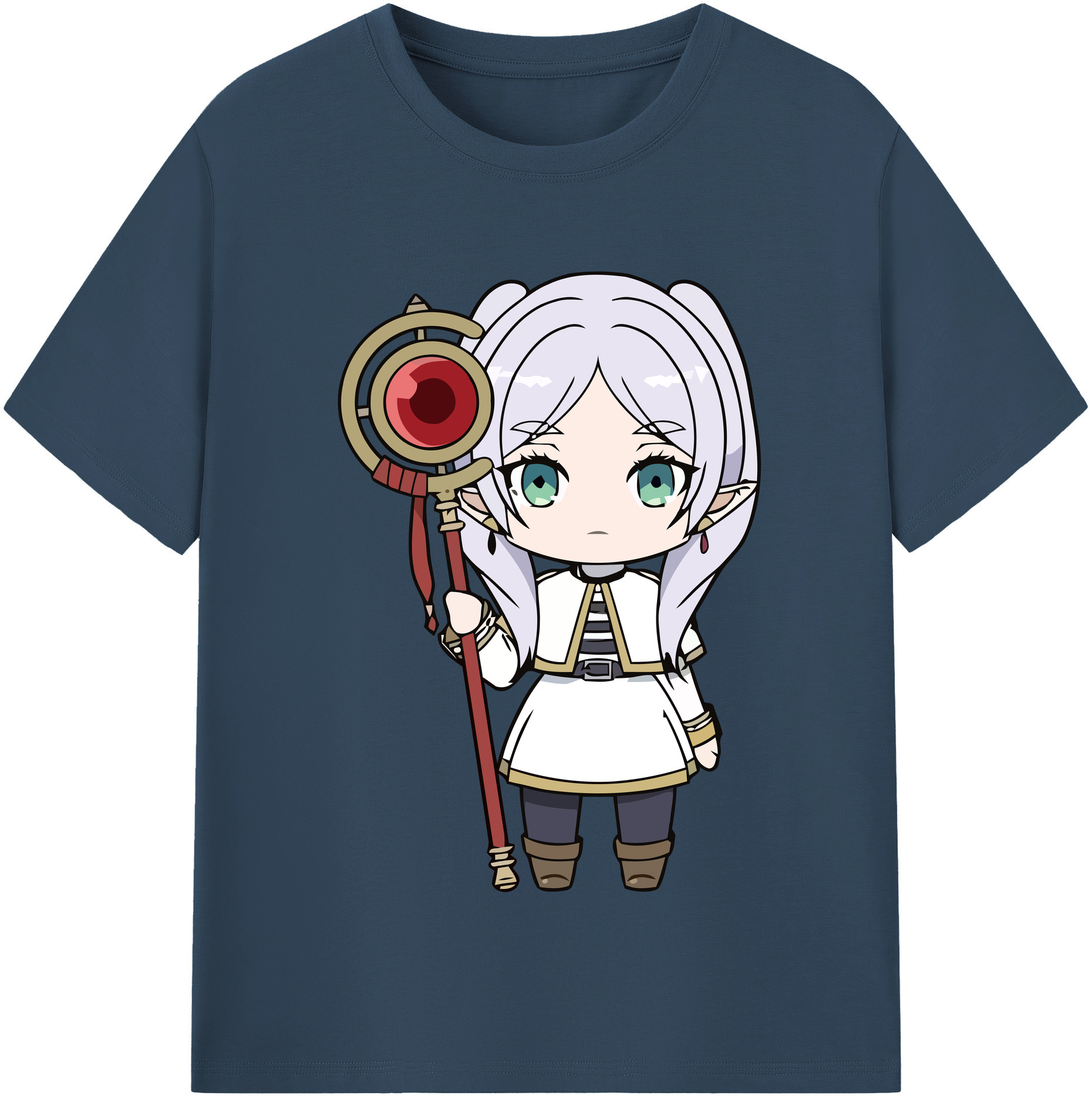 （画像用） 葬送のフリーレン Frieren レディースカジュアルプリントTシャツ（綿100％）