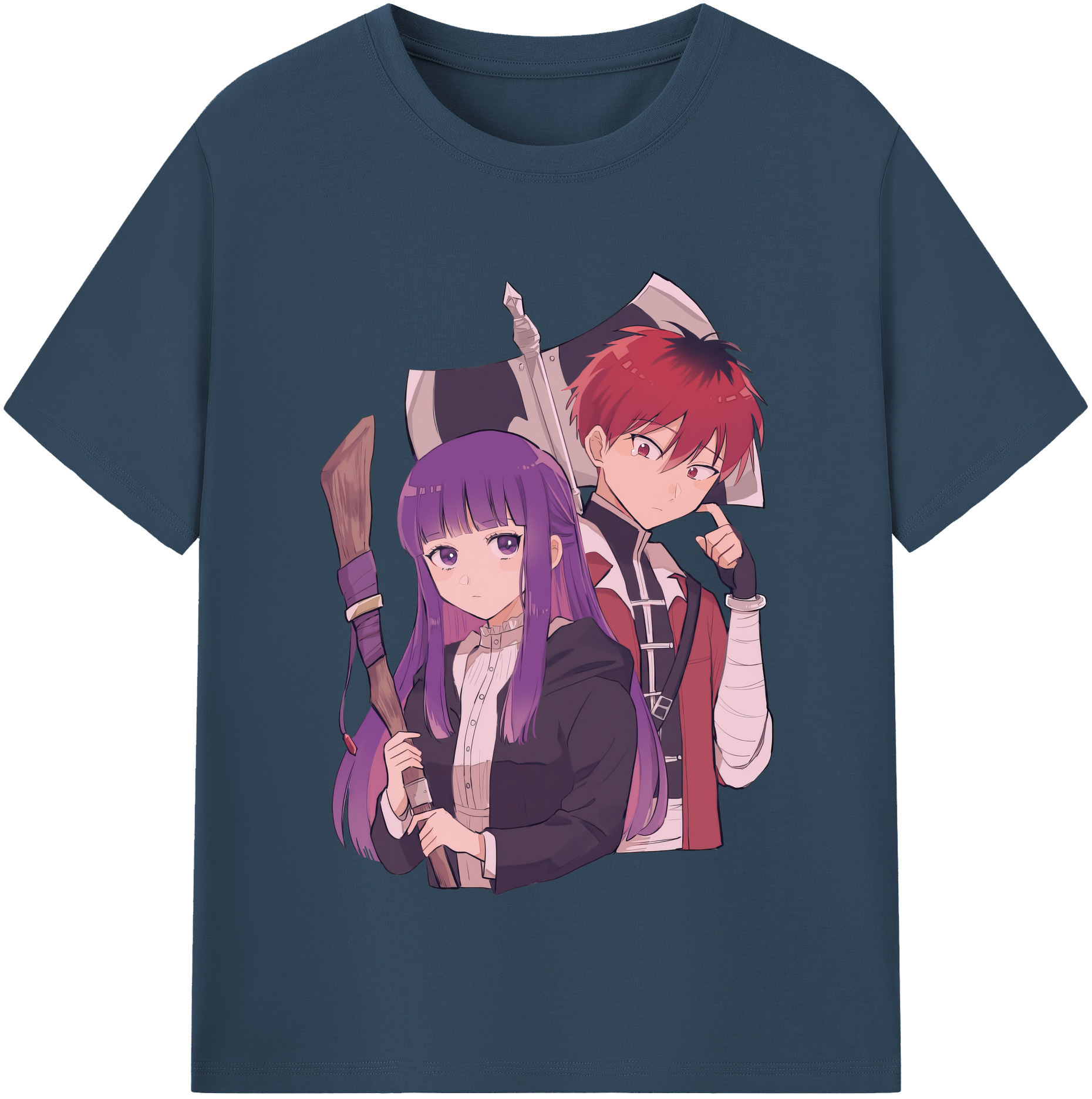 （画像用） 葬送のフリーレン Frieren レディースカジュアルプリントTシャツ（綿100％）