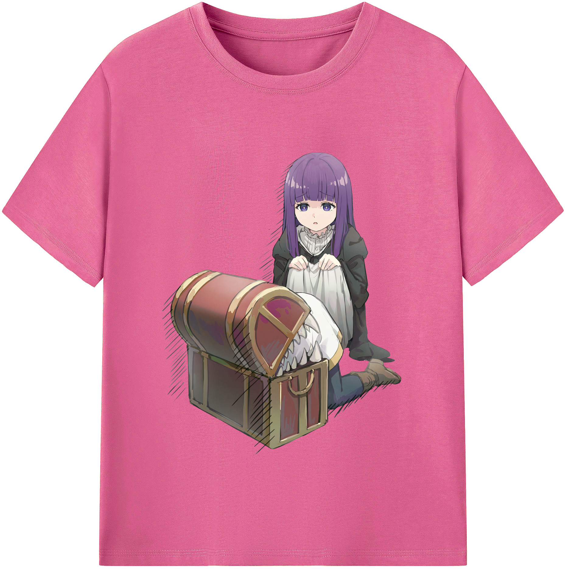 （画像用） 葬送のフリーレン Frieren レディースカジュアルプリントTシャツ（綿100％）