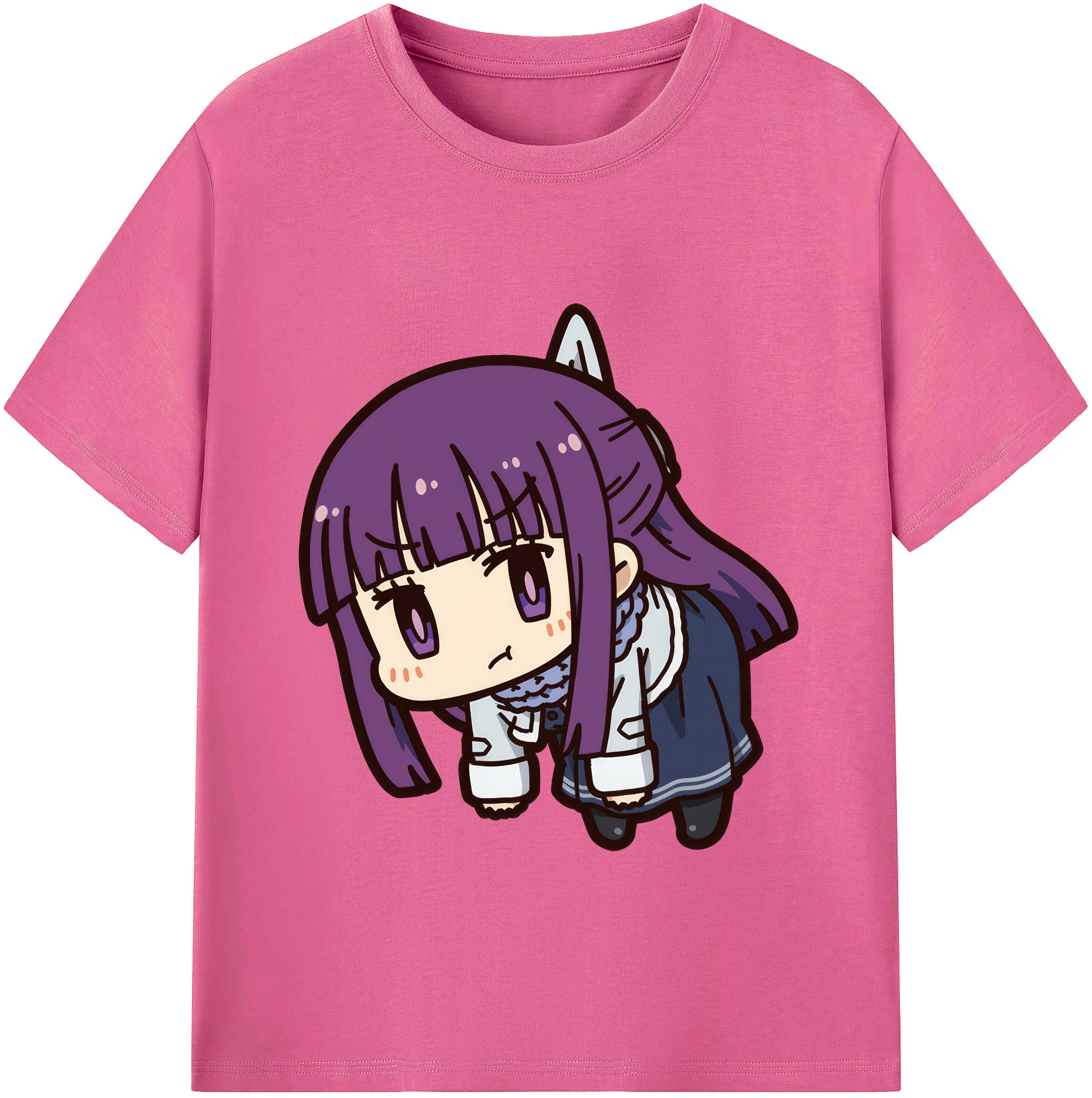 （画像用） 葬送のフリーレン Frieren レディースカジュアルプリントTシャツ（綿100％）