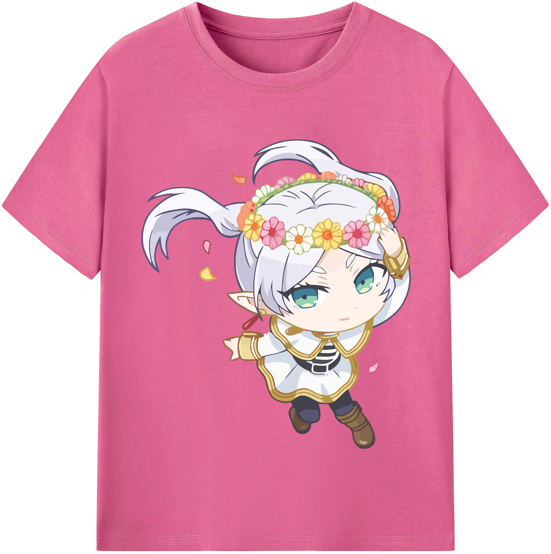 （画像用） 葬送のフリーレン Frieren レディースカジュアルプリントTシャツ（綿100％）