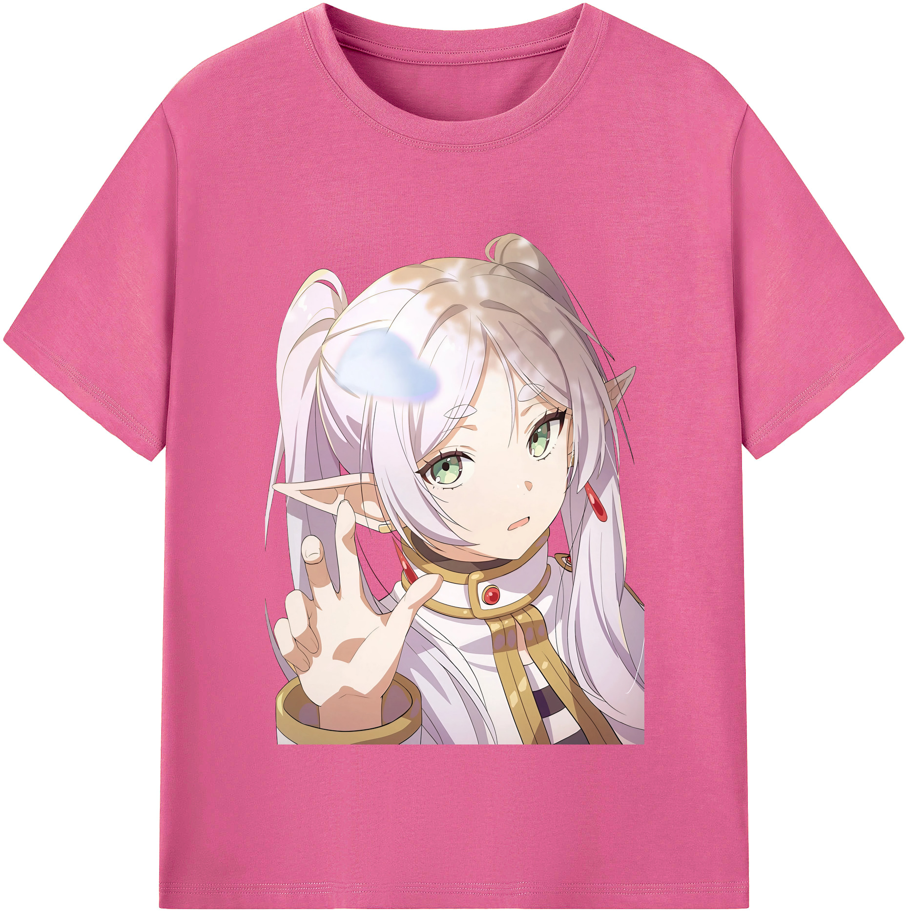 （画像用） 葬送のフリーレン Frieren レディースカジュアルプリントTシャツ（綿100％）