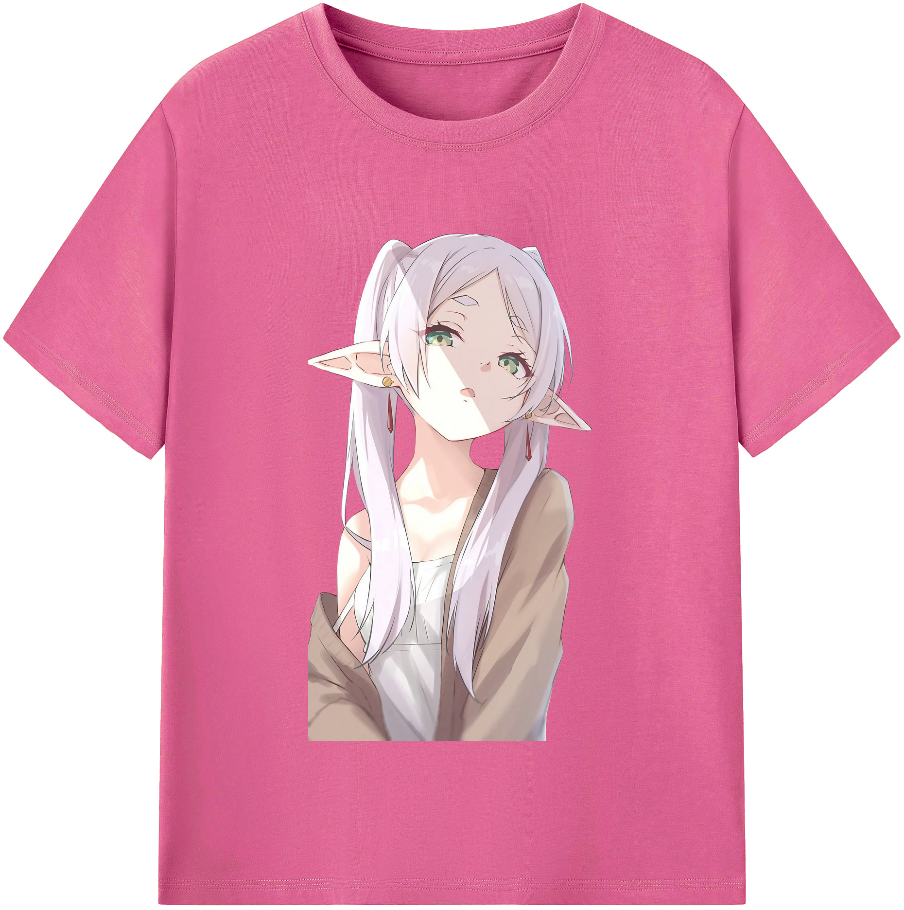 （画像用） 葬送のフリーレン Frieren レディースカジュアルプリントTシャツ（綿100％）