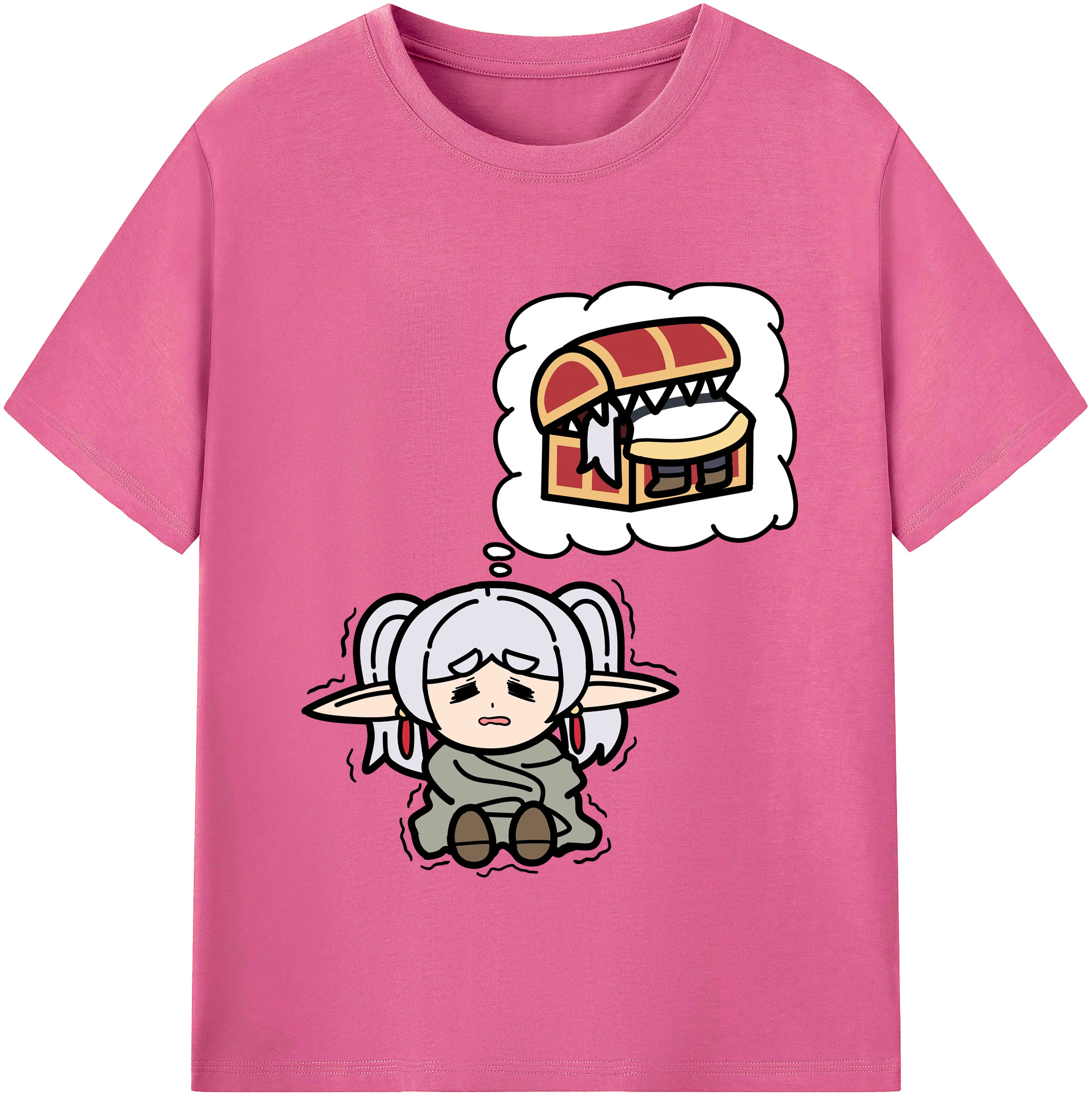 （画像用） 葬送のフリーレン Frieren レディースカジュアルプリントTシャツ（綿100％）