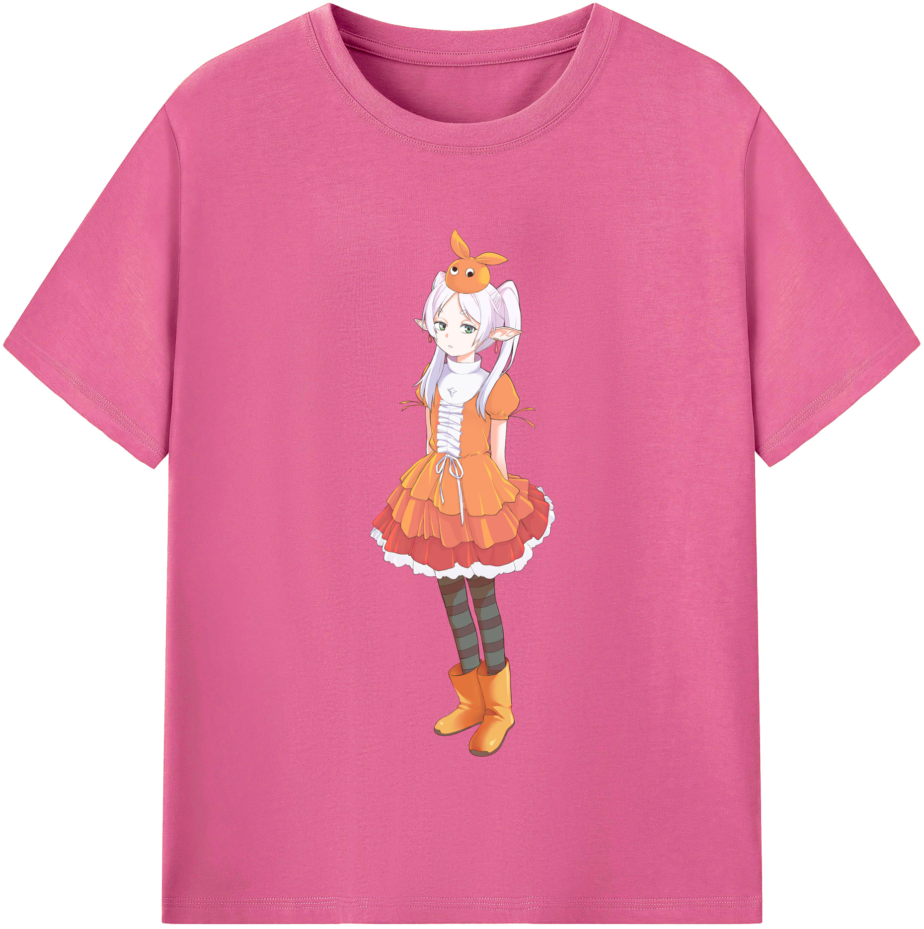 （画像用） 葬送のフリーレン Frieren レディースカジュアルプリントTシャツ（綿100％）