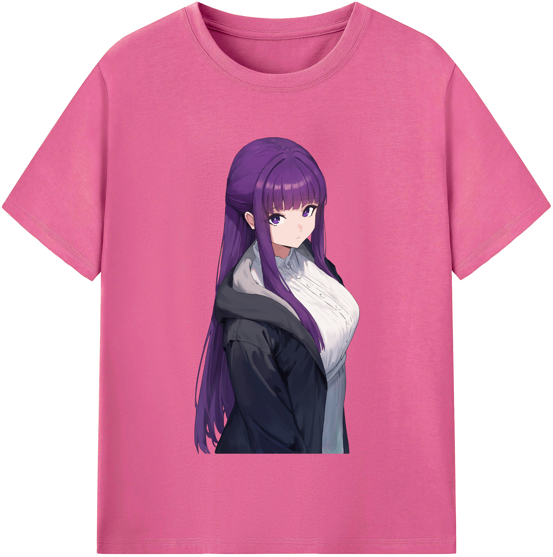 （画像用） 葬送のフリーレン Frieren レディースカジュアルプリントTシャツ（綿100％）