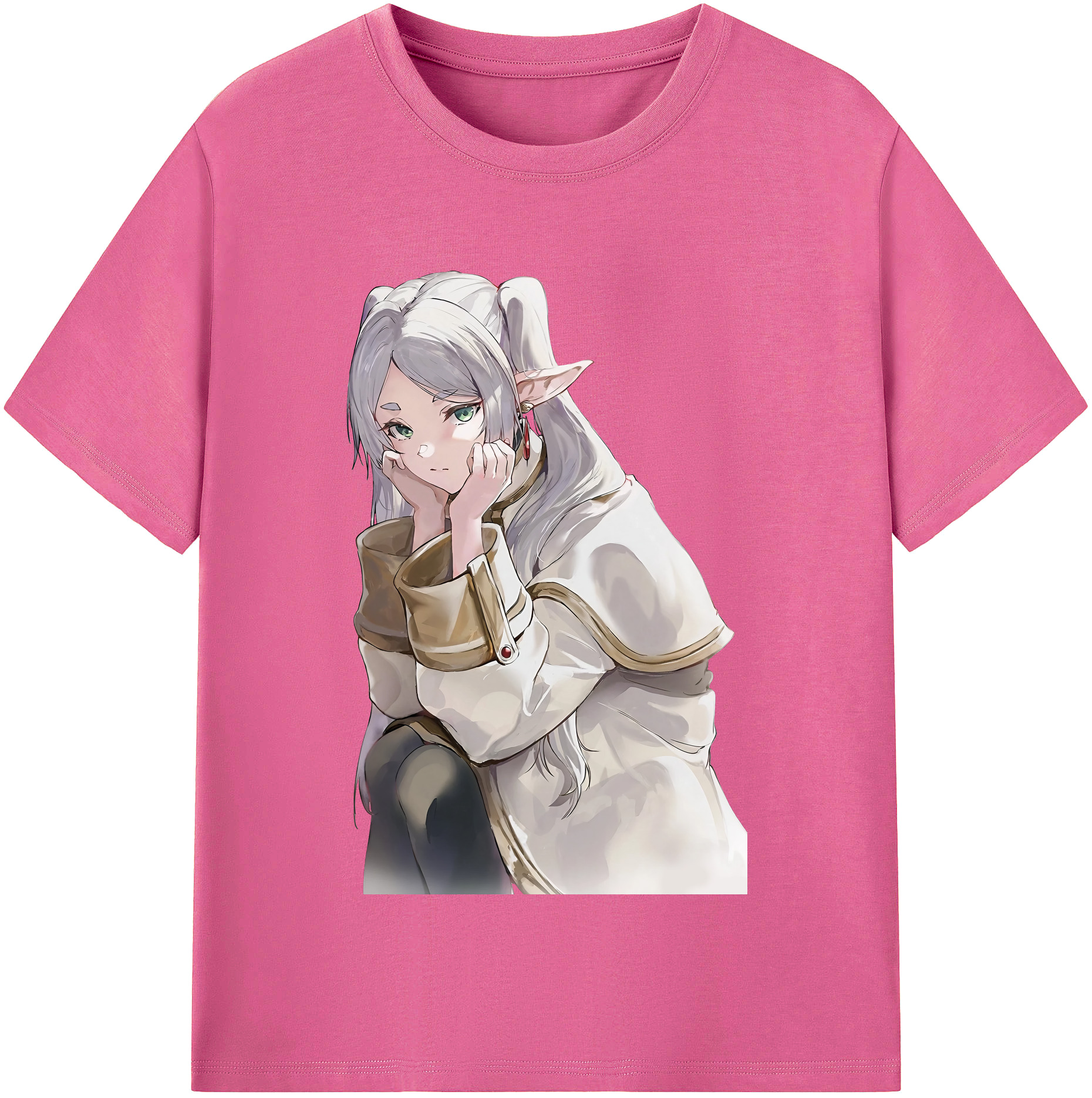 （画像用） 葬送のフリーレン Frieren レディースカジュアルプリントTシャツ（綿100％）