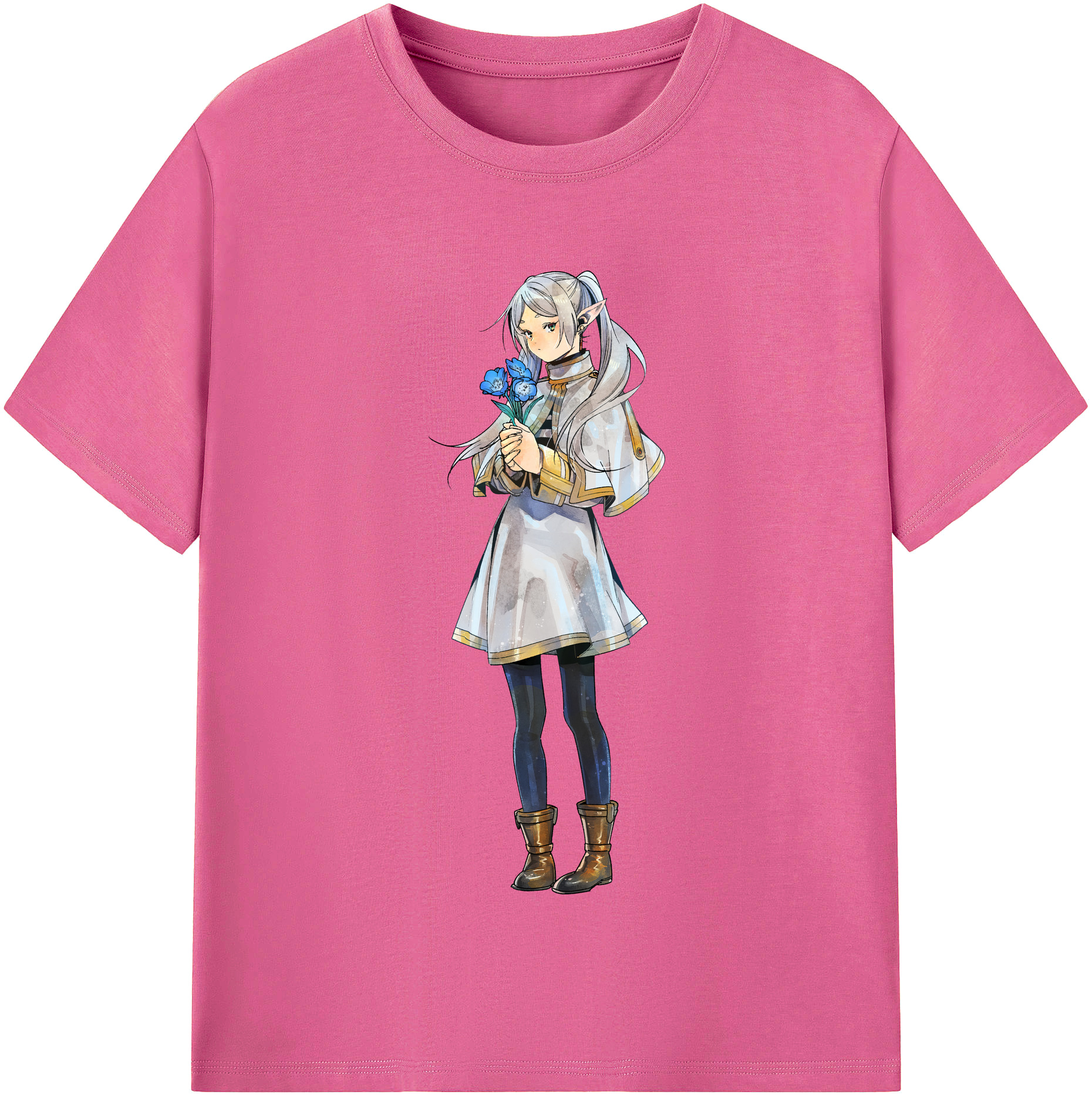 （画像用） 葬送のフリーレン Frieren レディースカジュアルプリントTシャツ（綿100％）