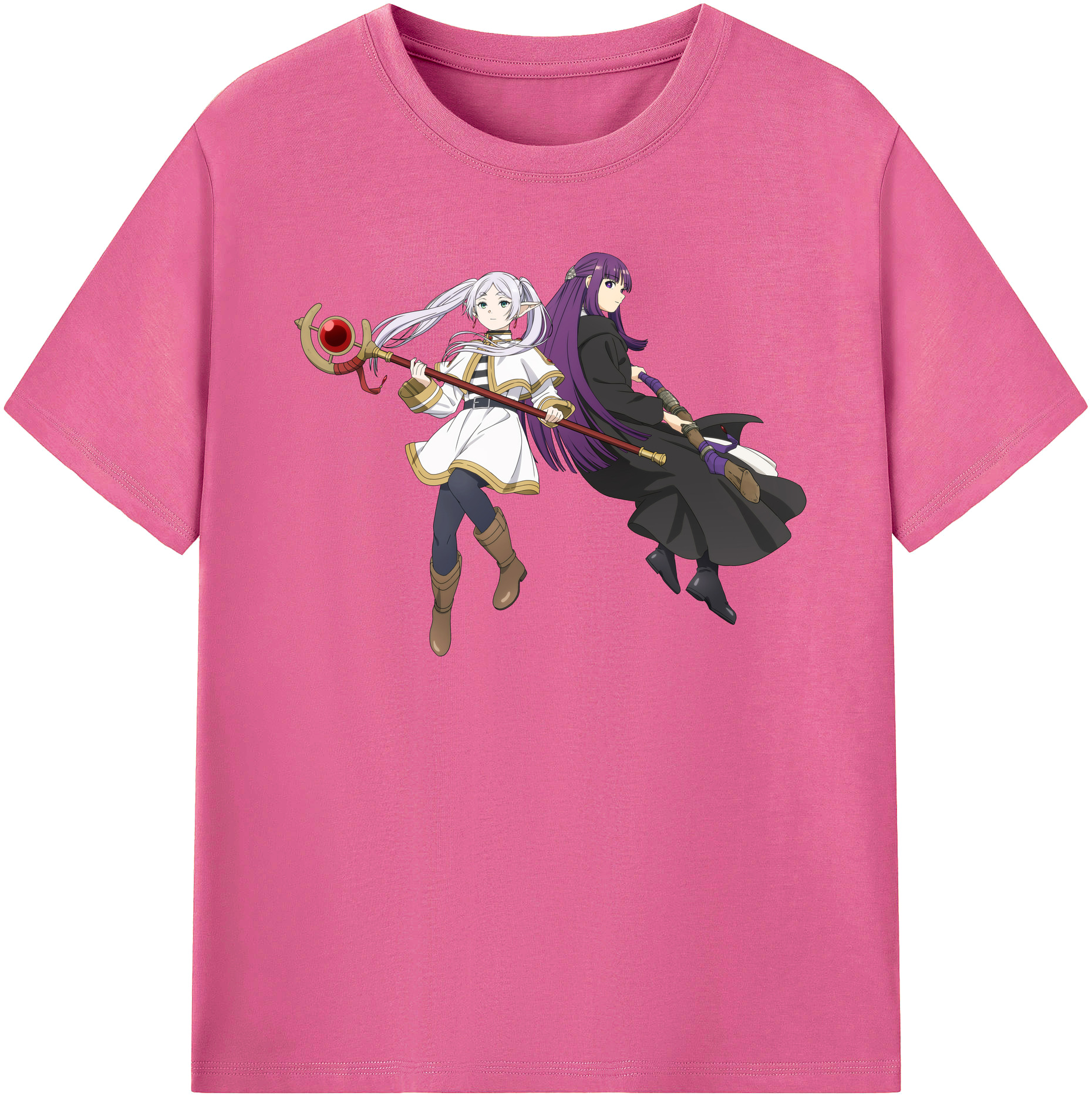 （画像用） 葬送のフリーレン Frieren レディースカジュアルプリントTシャツ（綿100％）
