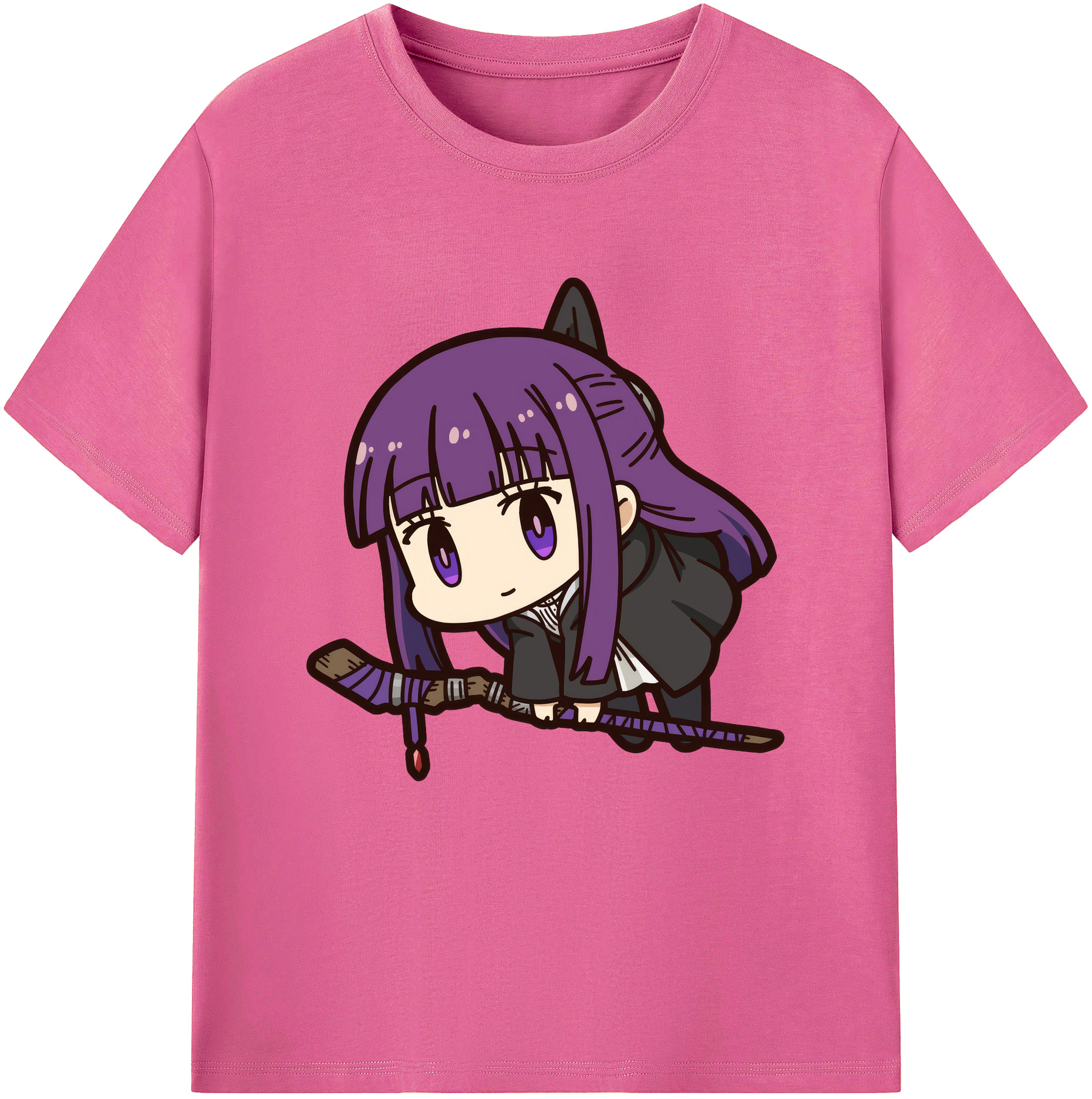 （画像用） 葬送のフリーレン Frieren レディースカジュアルプリントTシャツ（綿100％）
