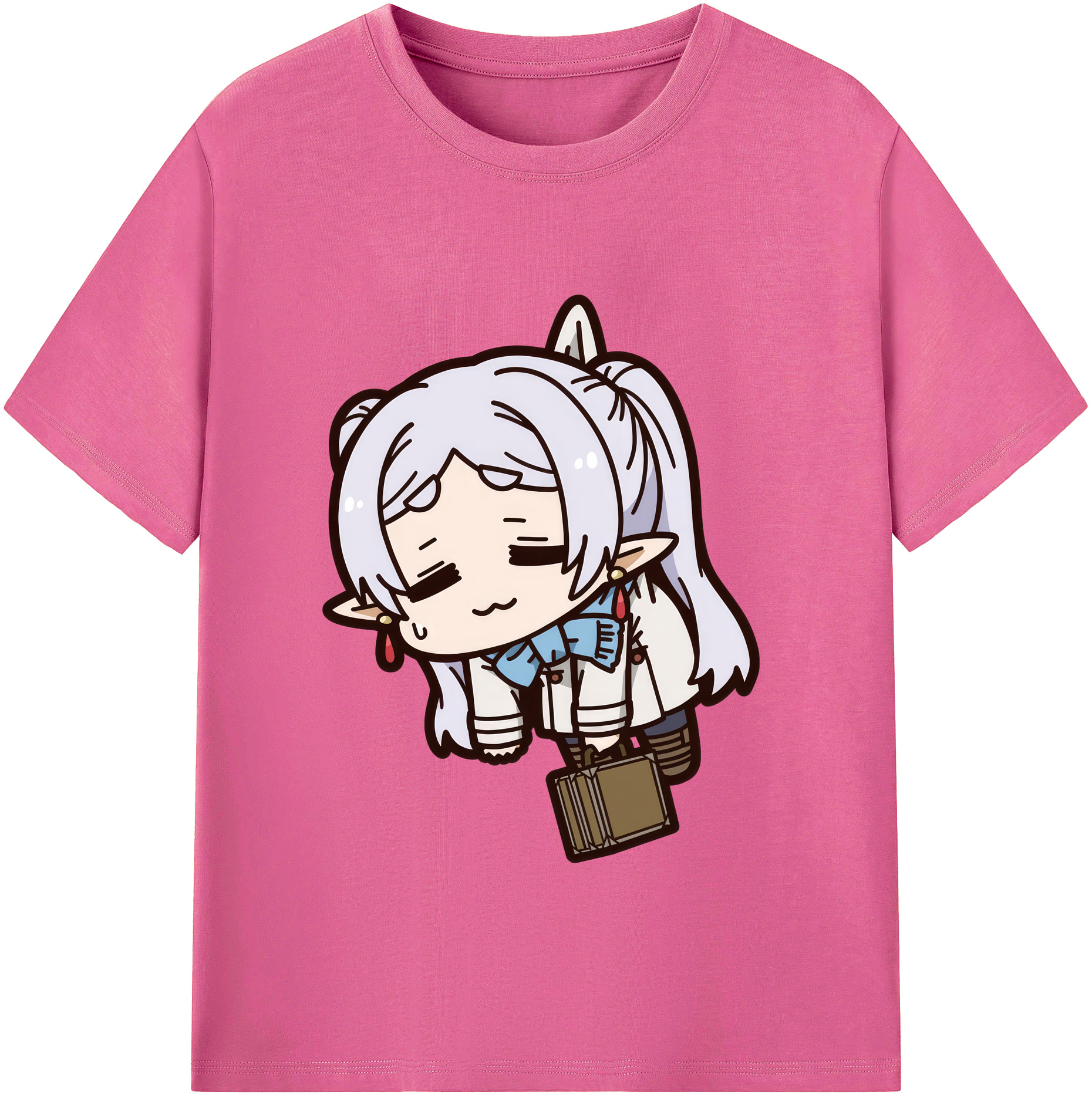 （画像用） 葬送のフリーレン Frieren レディースカジュアルプリントTシャツ（綿100％）
