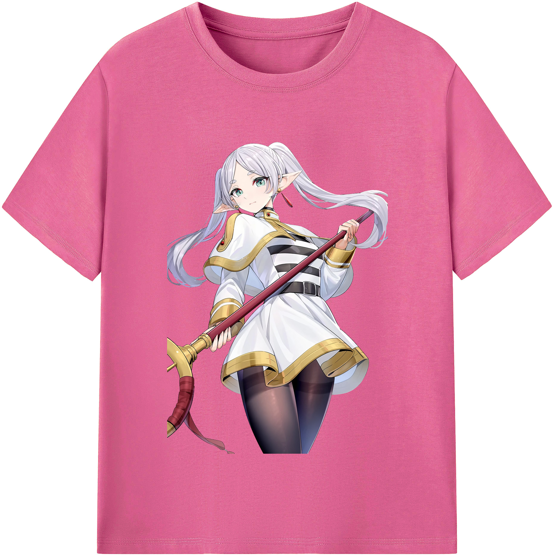 （画像用） 葬送のフリーレン Frieren レディースカジュアルプリントTシャツ（綿100％）
