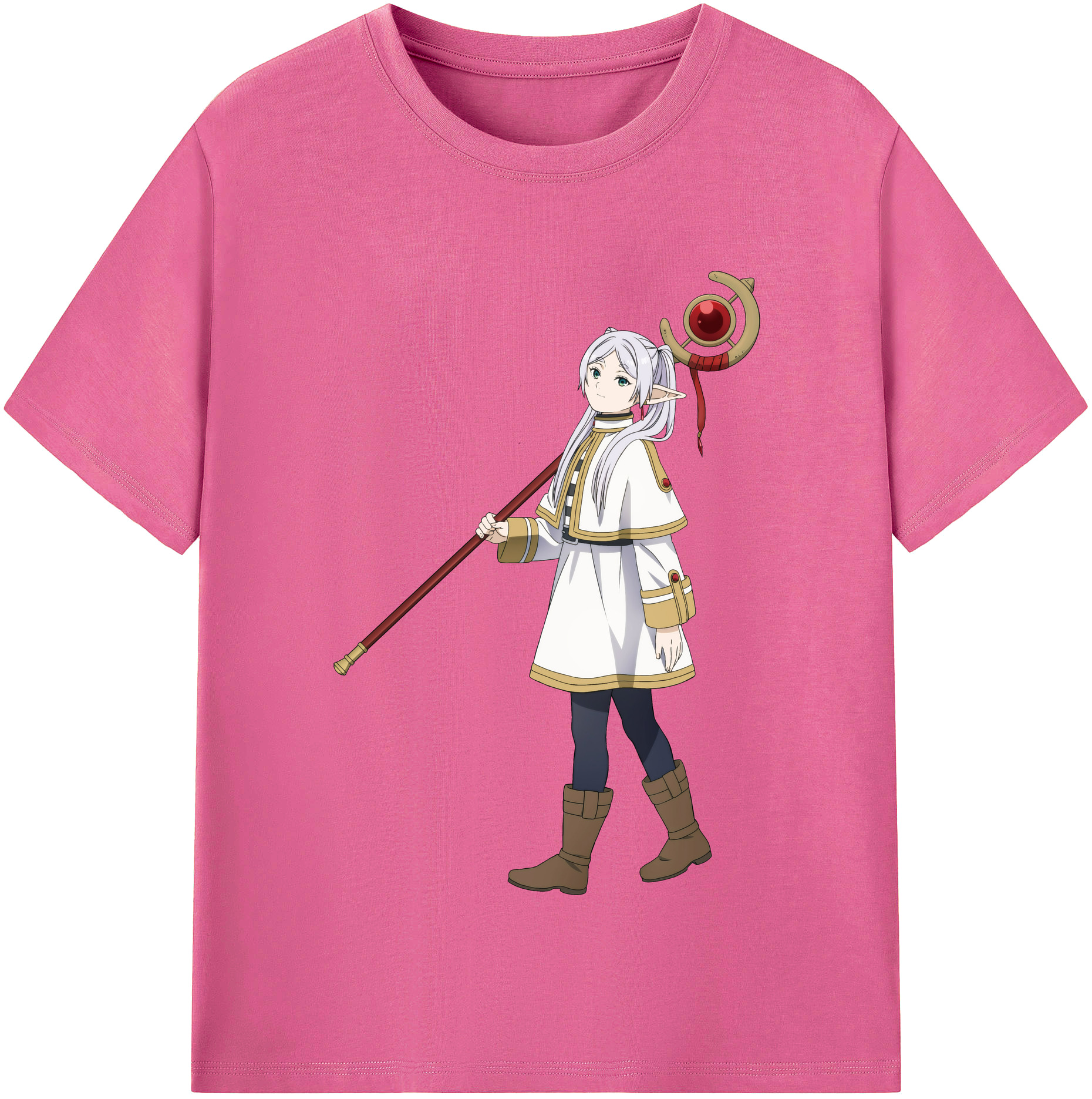 （画像用） 葬送のフリーレン Frieren レディースカジュアルプリントTシャツ（綿100％）