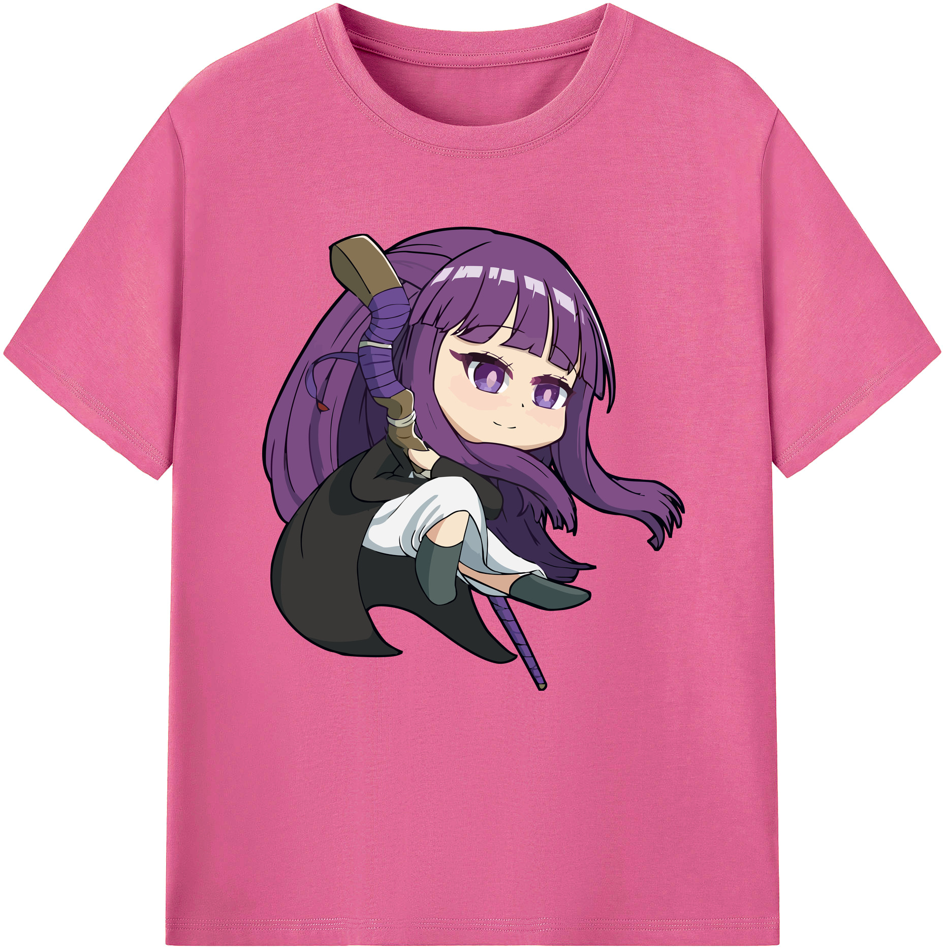 （画像用） 葬送のフリーレン Frieren レディースカジュアルプリントTシャツ（綿100％）