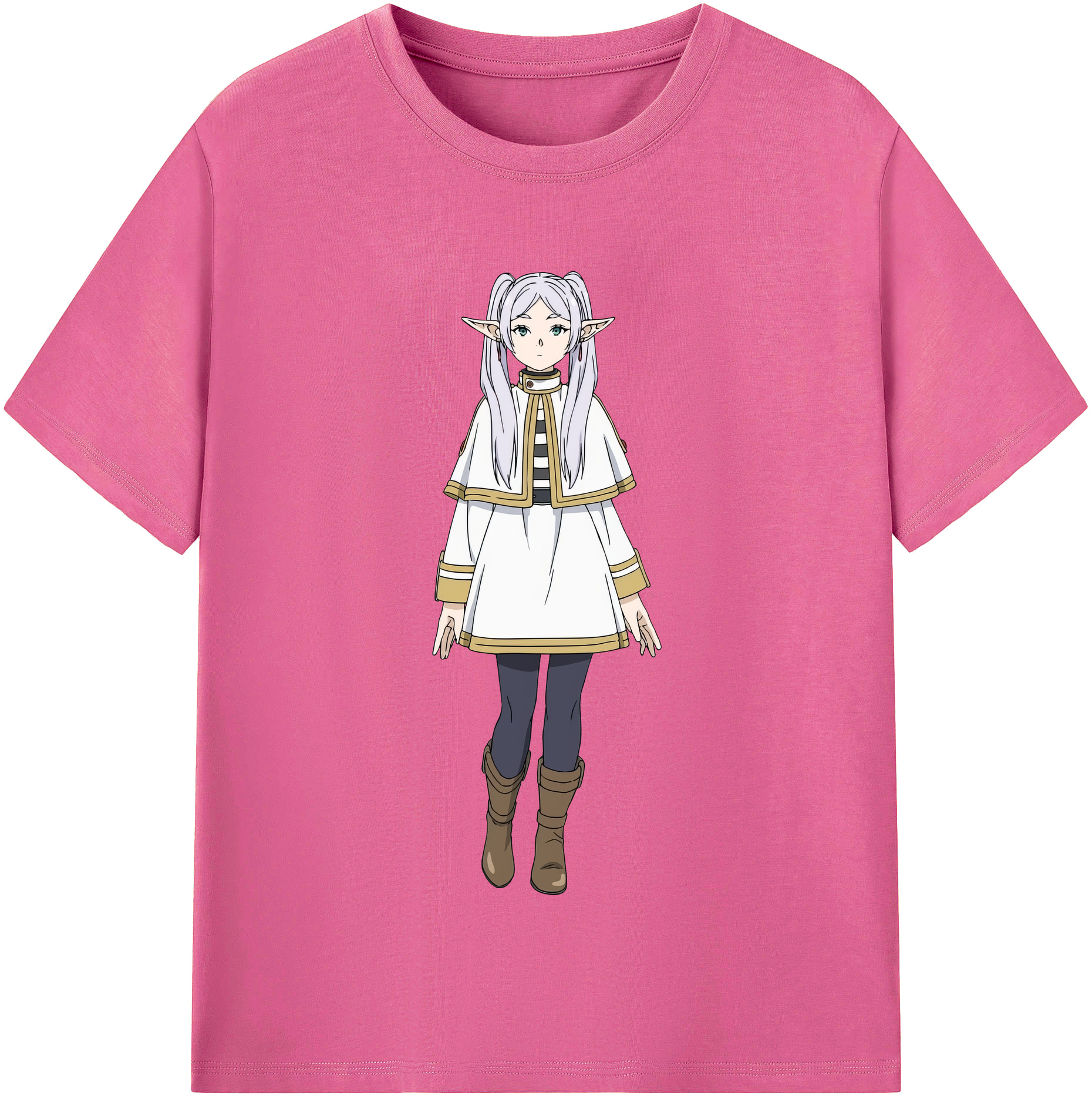 （画像用） 葬送のフリーレン Frieren レディースカジュアルプリントTシャツ（綿100％）