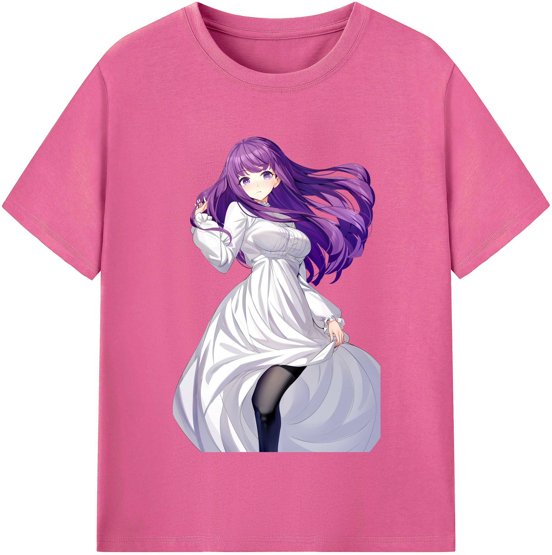 （画像用） 葬送のフリーレン Frieren レディースカジュアルプリントTシャツ（綿100％）