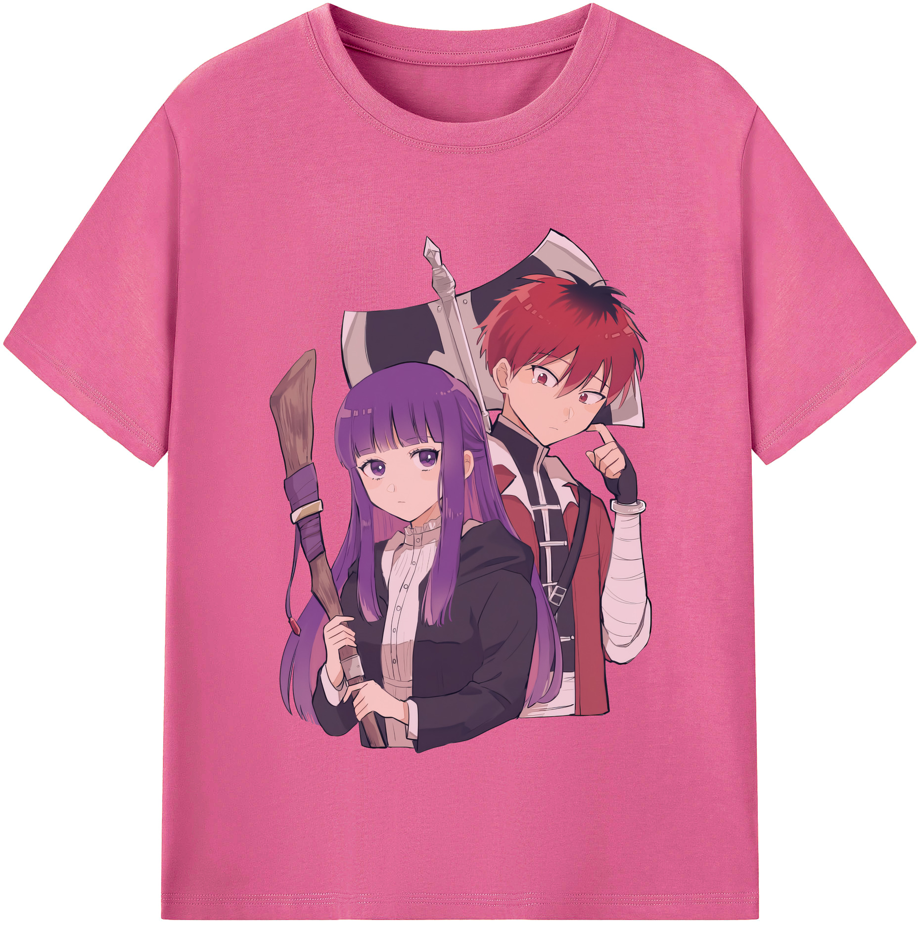 （画像用） 葬送のフリーレン Frieren レディースカジュアルプリントTシャツ（綿100％）