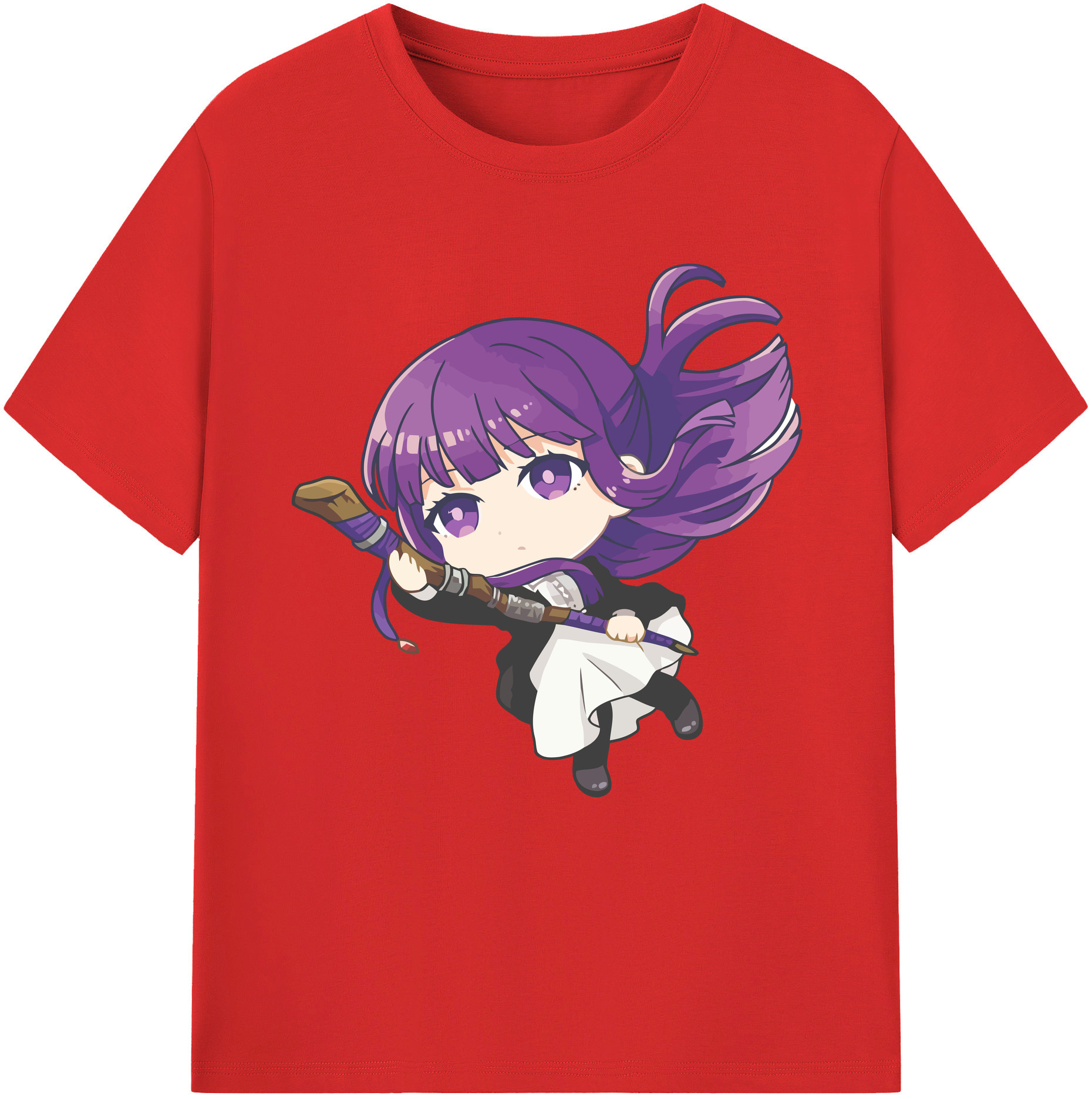 （画像用） 葬送のフリーレン Frieren レディースカジュアルプリントTシャツ（綿100％）