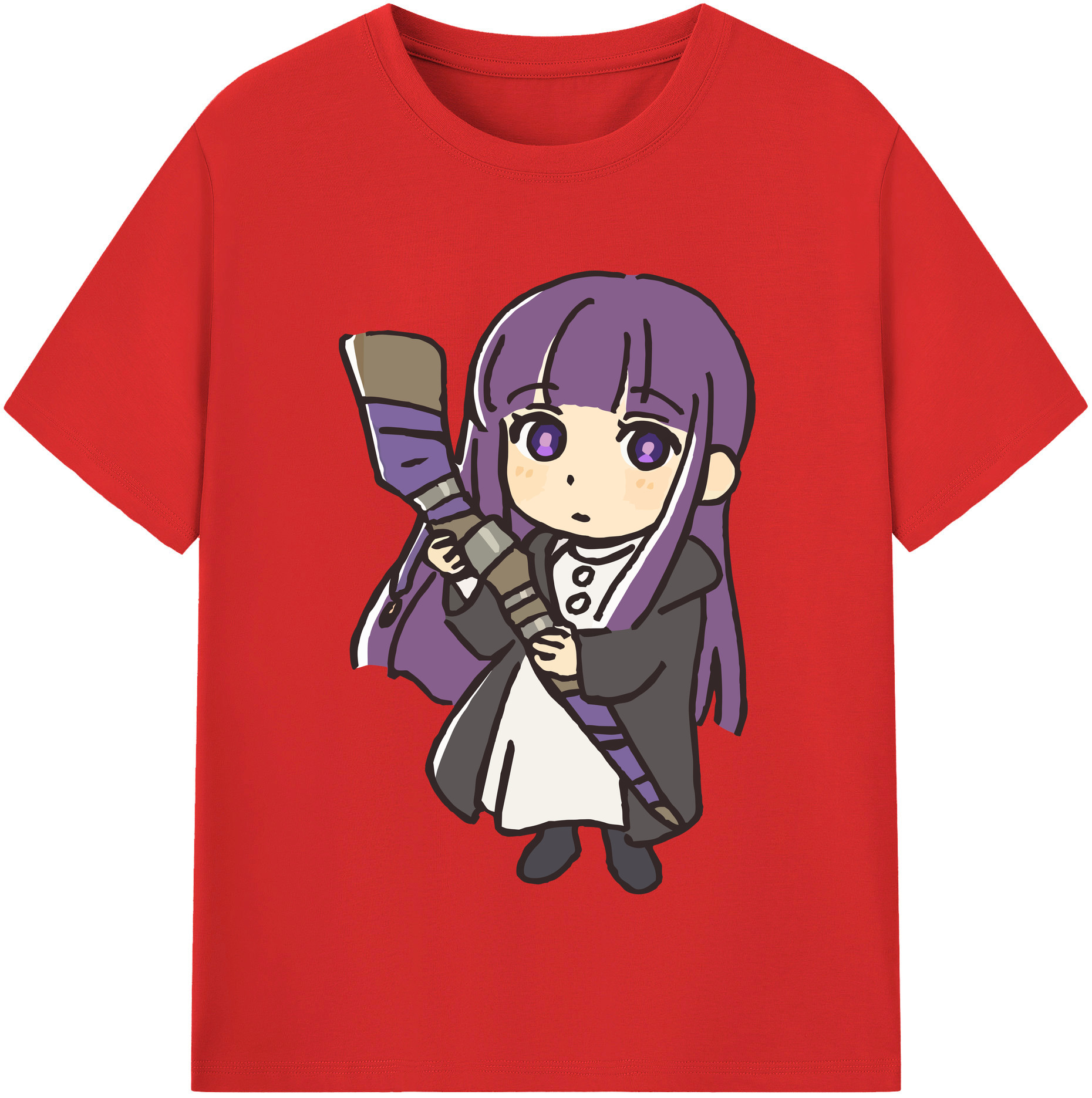 （画像用） 葬送のフリーレン Frieren レディースカジュアルプリントTシャツ（綿100％）