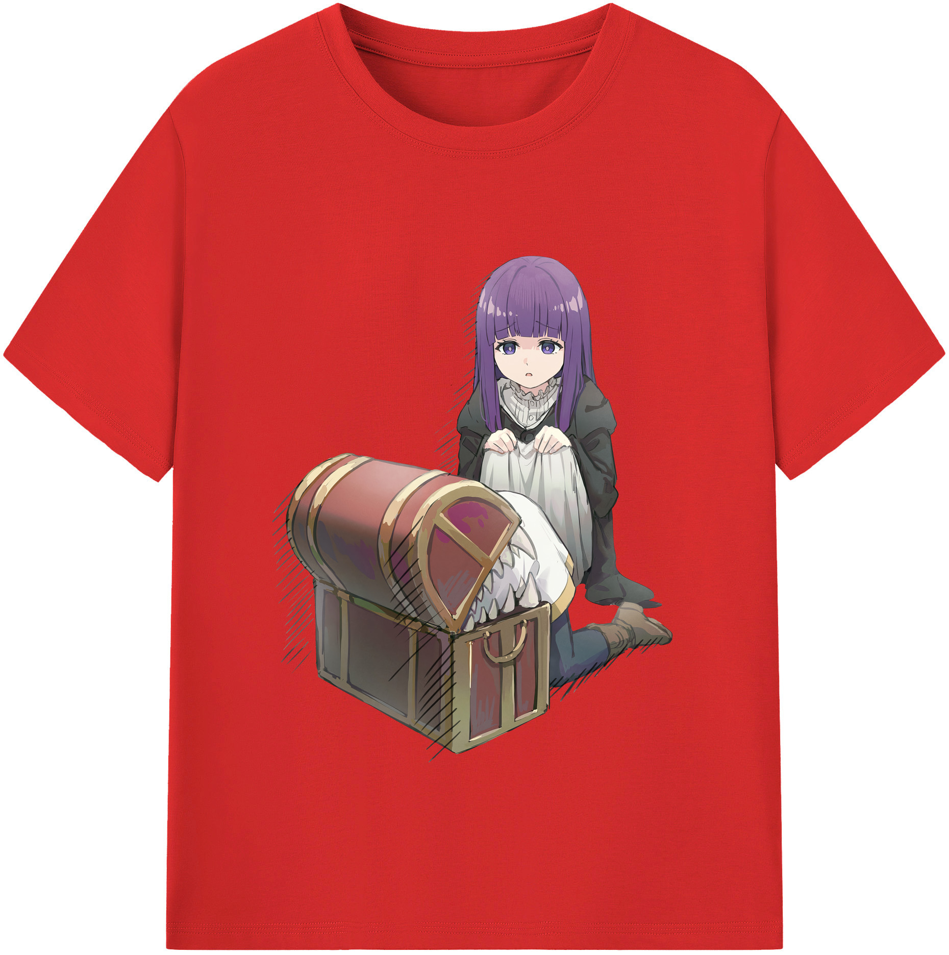 （画像用） 葬送のフリーレン Frieren レディースカジュアルプリントTシャツ（綿100％）