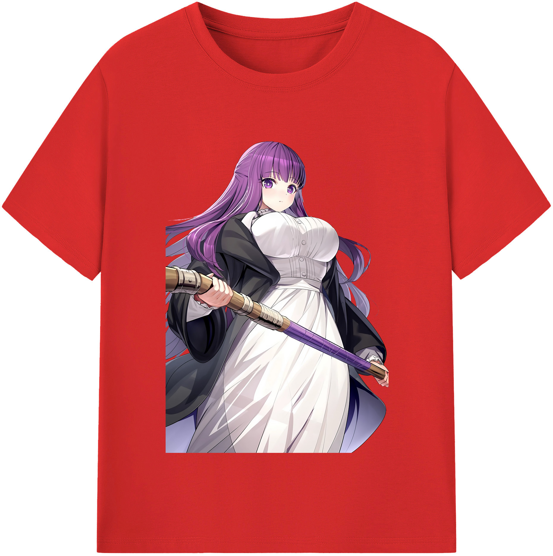 （画像用） 葬送のフリーレン Frieren レディースカジュアルプリントTシャツ（綿100％）
