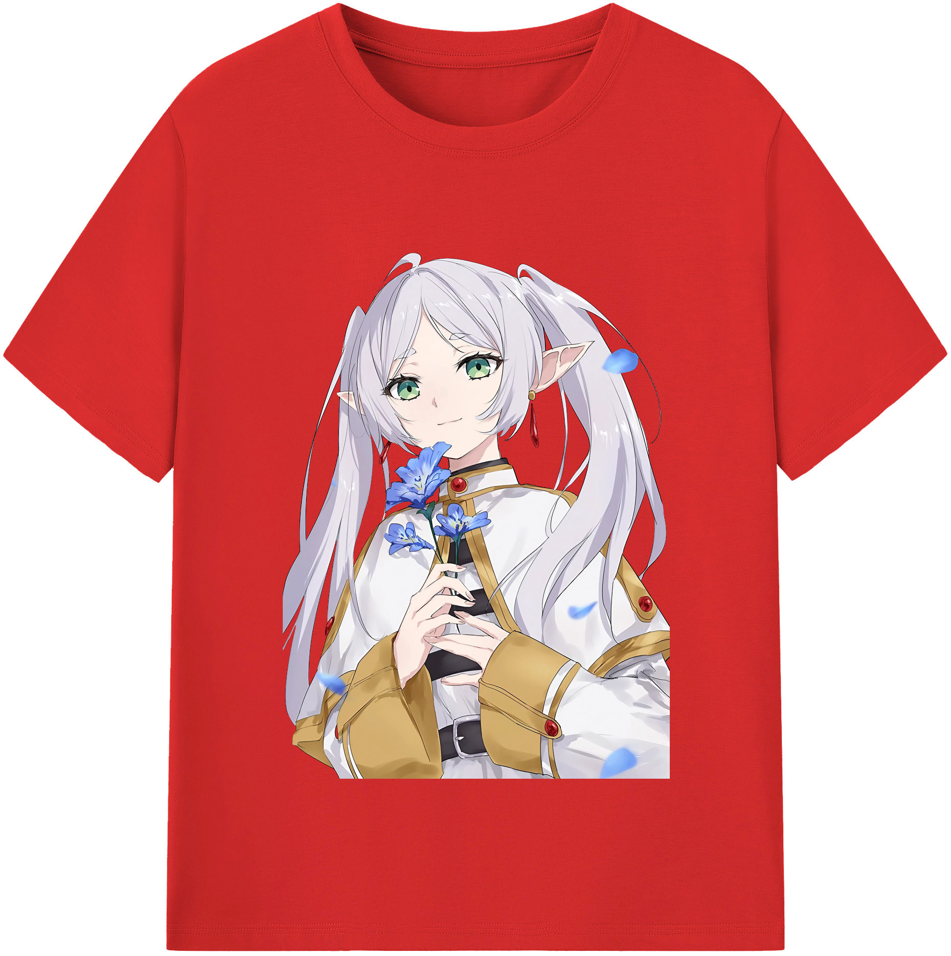 （画像用） 葬送のフリーレン Frieren レディースカジュアルプリントTシャツ（綿100％）