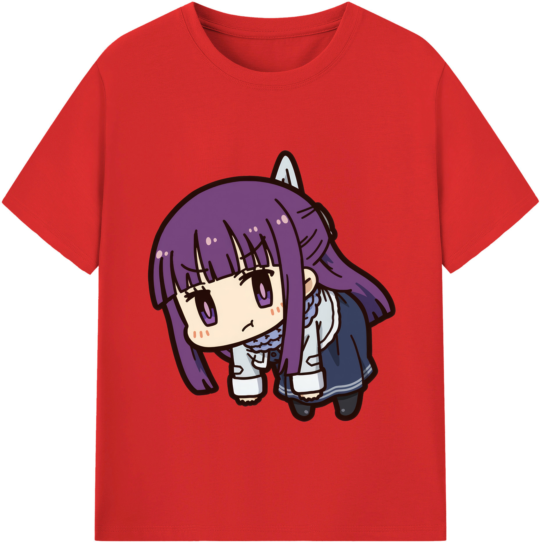 （画像用） 葬送のフリーレン Frieren レディースカジュアルプリントTシャツ（綿100％）