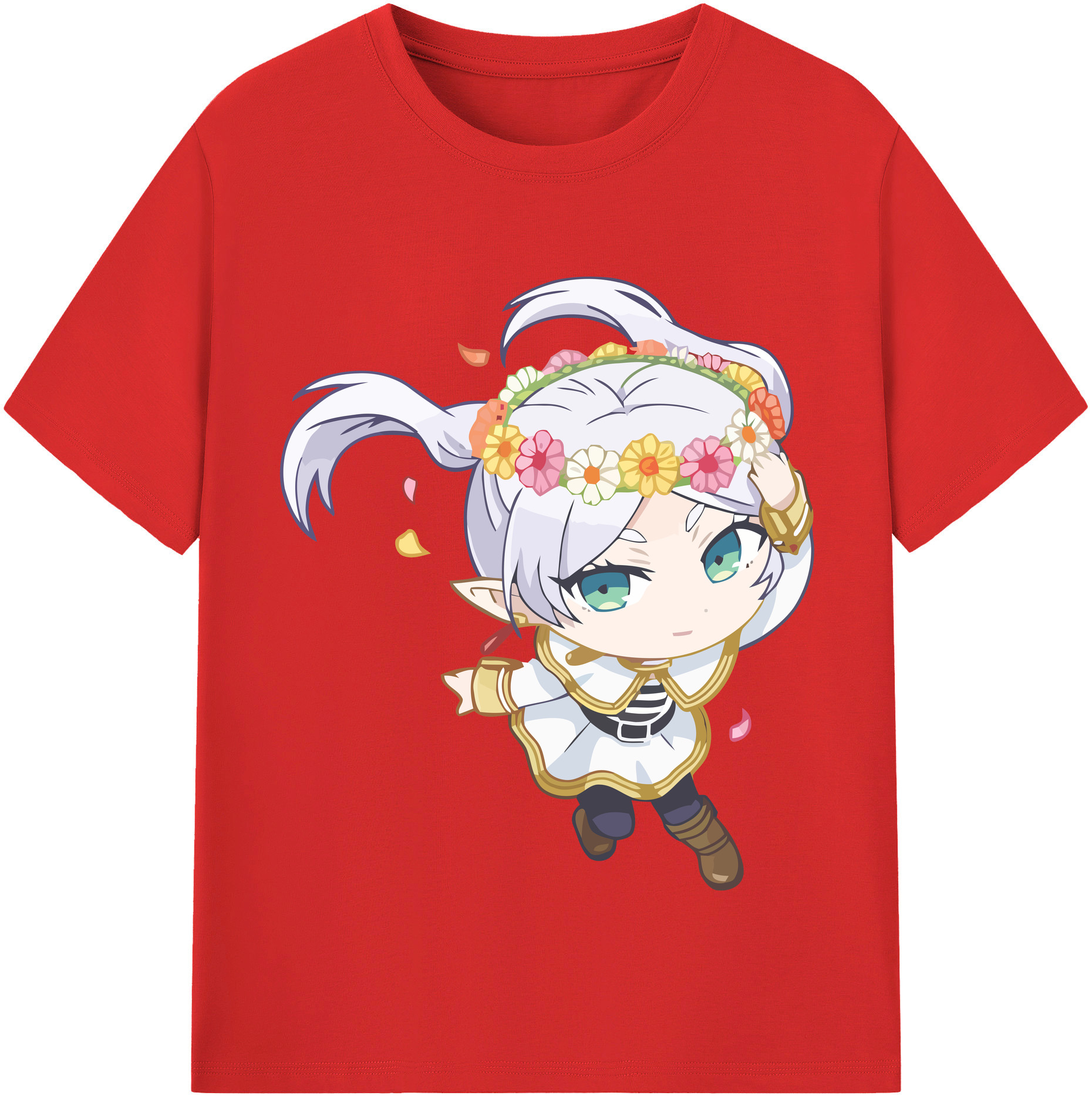 （画像用） 葬送のフリーレン Frieren レディースカジュアルプリントTシャツ（綿100％）