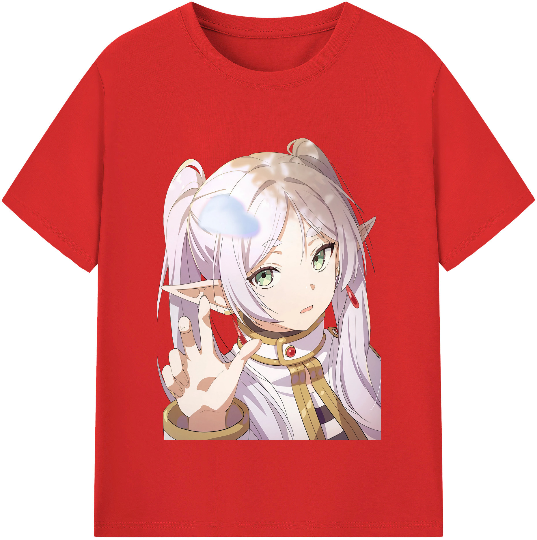 （画像用） 葬送のフリーレン Frieren レディースカジュアルプリントTシャツ（綿100％）