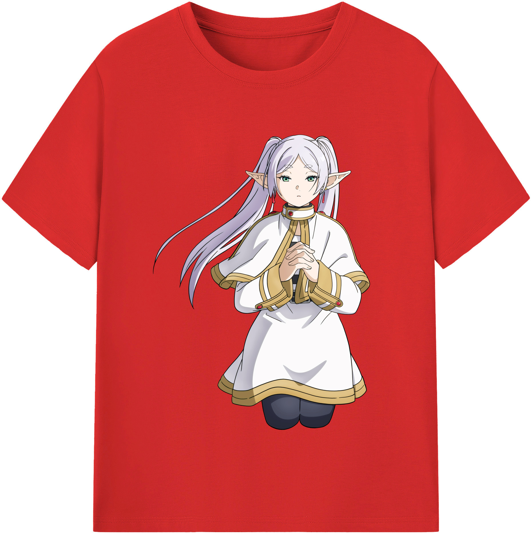 （画像用） 葬送のフリーレン Frieren レディースカジュアルプリントTシャツ（綿100％）
