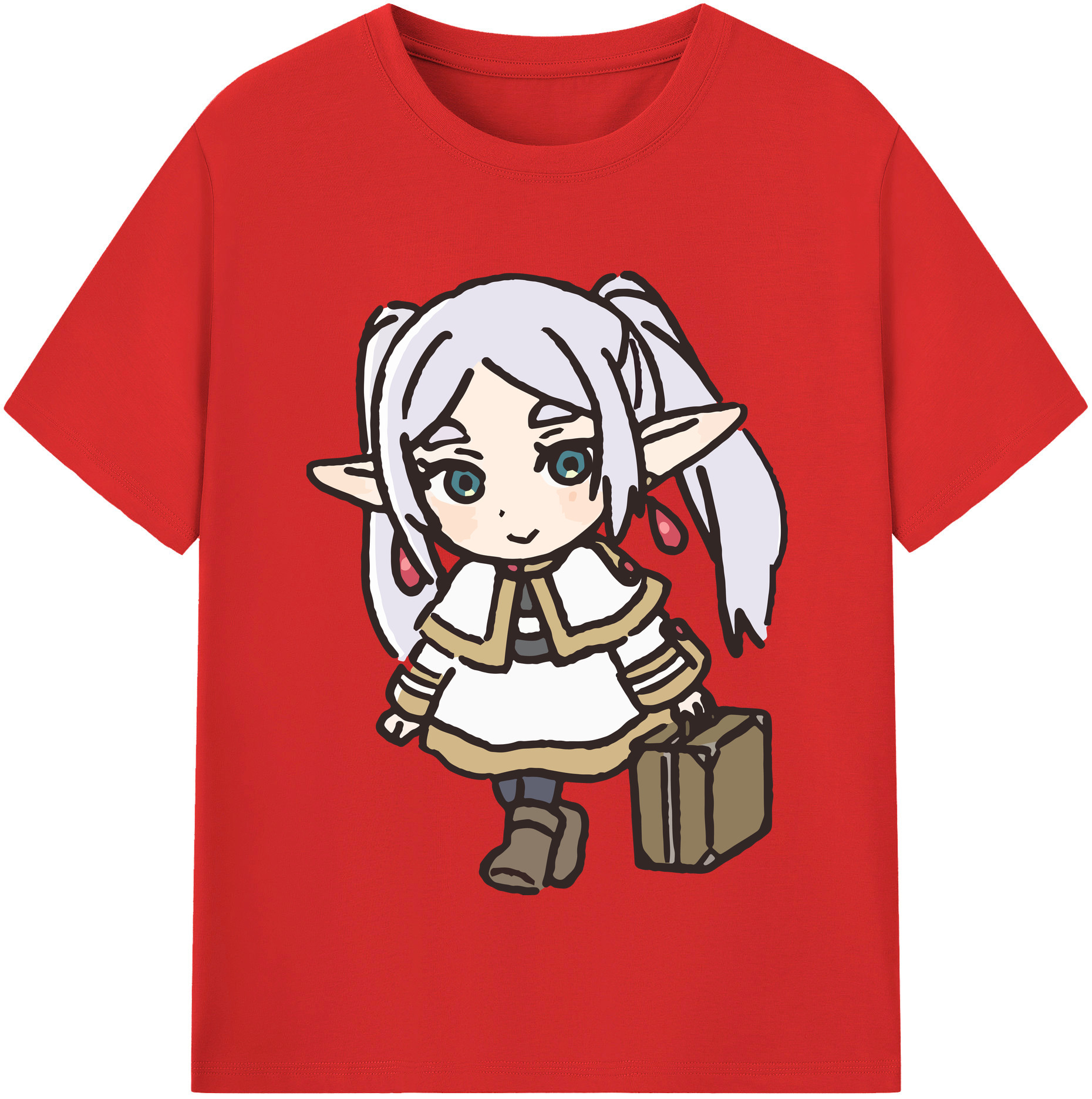 （画像用） 葬送のフリーレン Frieren レディースカジュアルプリントTシャツ（綿100％）
