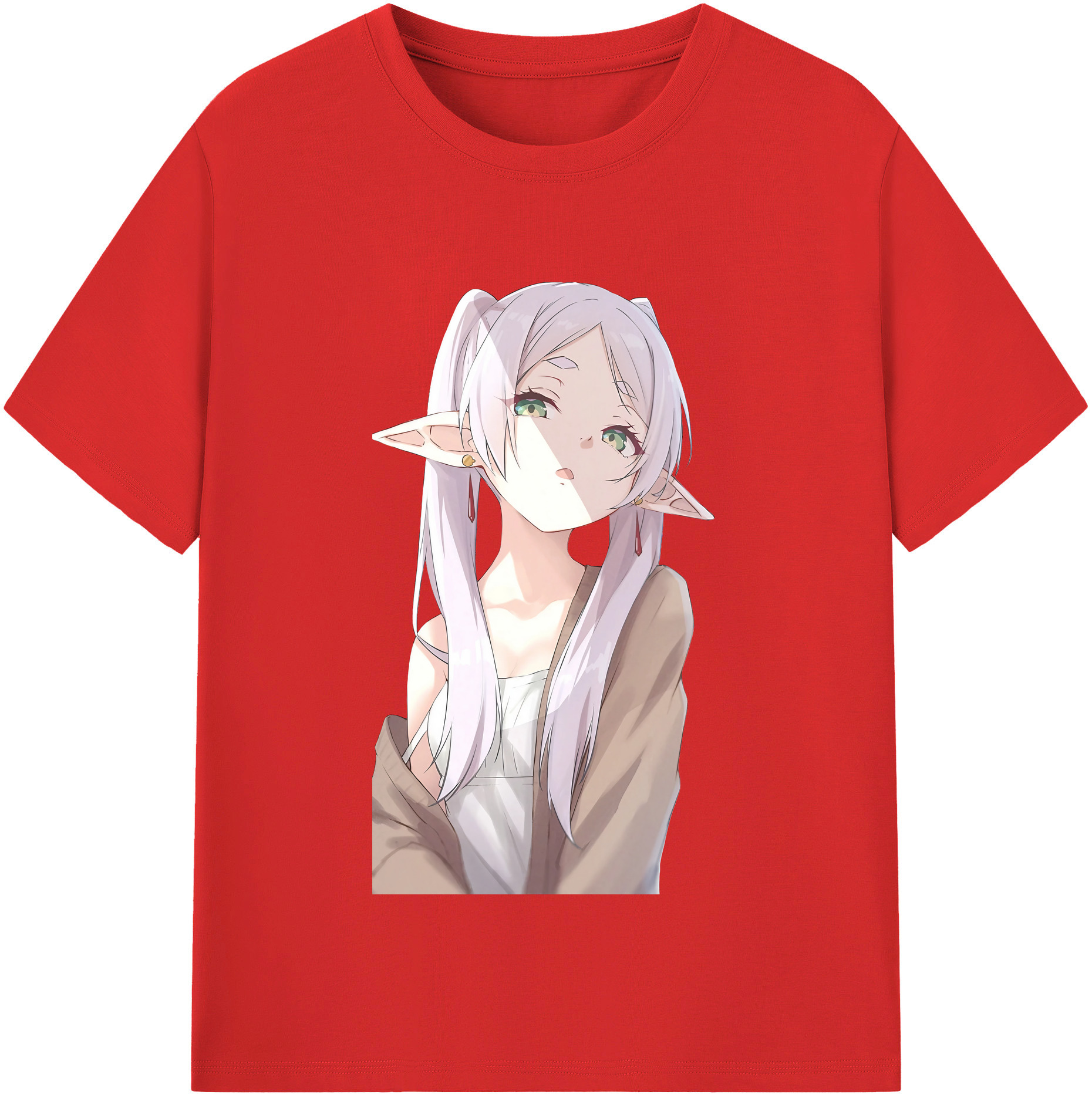（画像用） 葬送のフリーレン Frieren レディースカジュアルプリントTシャツ（綿100％）