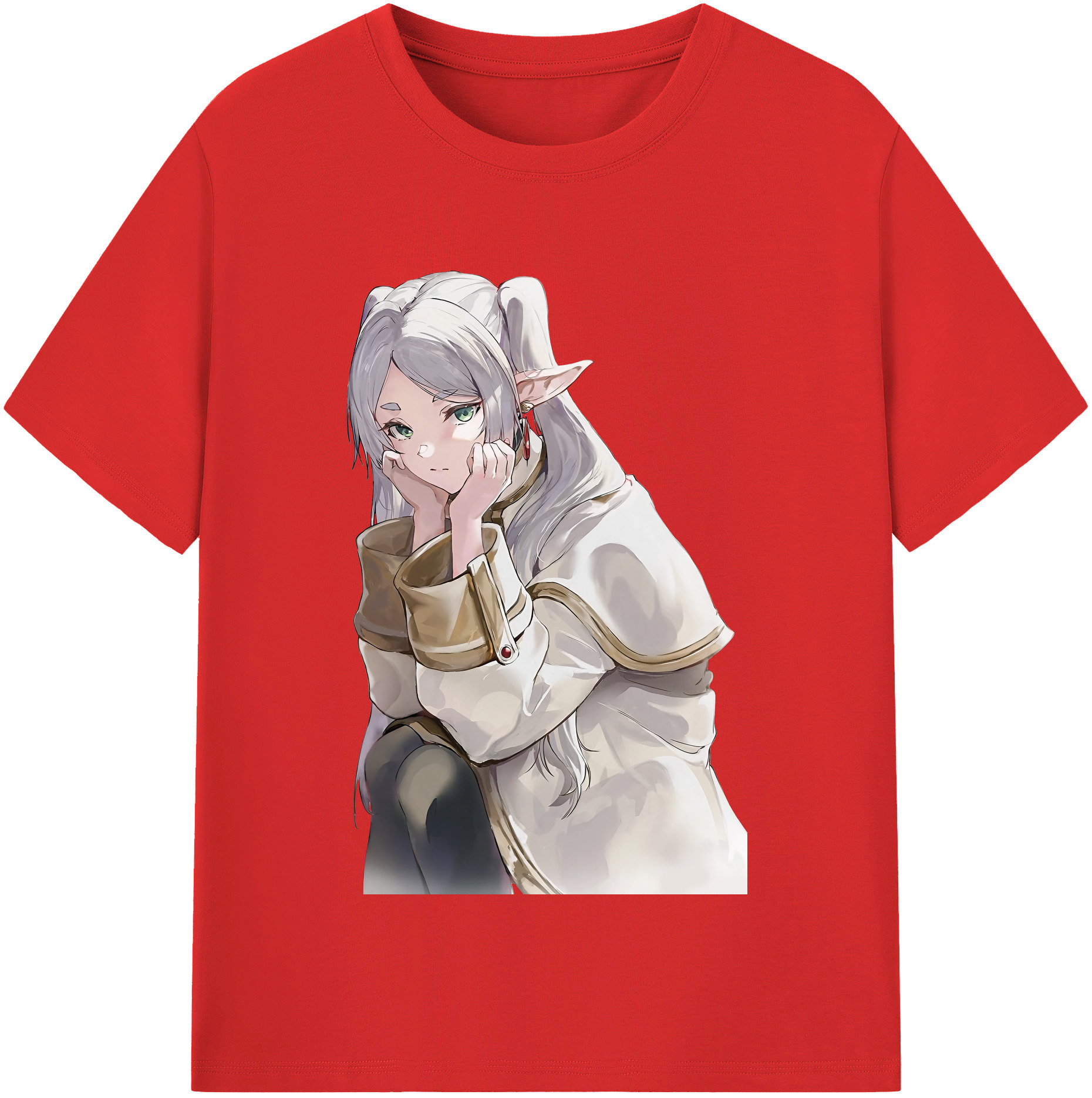 （画像用） 葬送のフリーレン Frieren レディースカジュアルプリントTシャツ（綿100％）