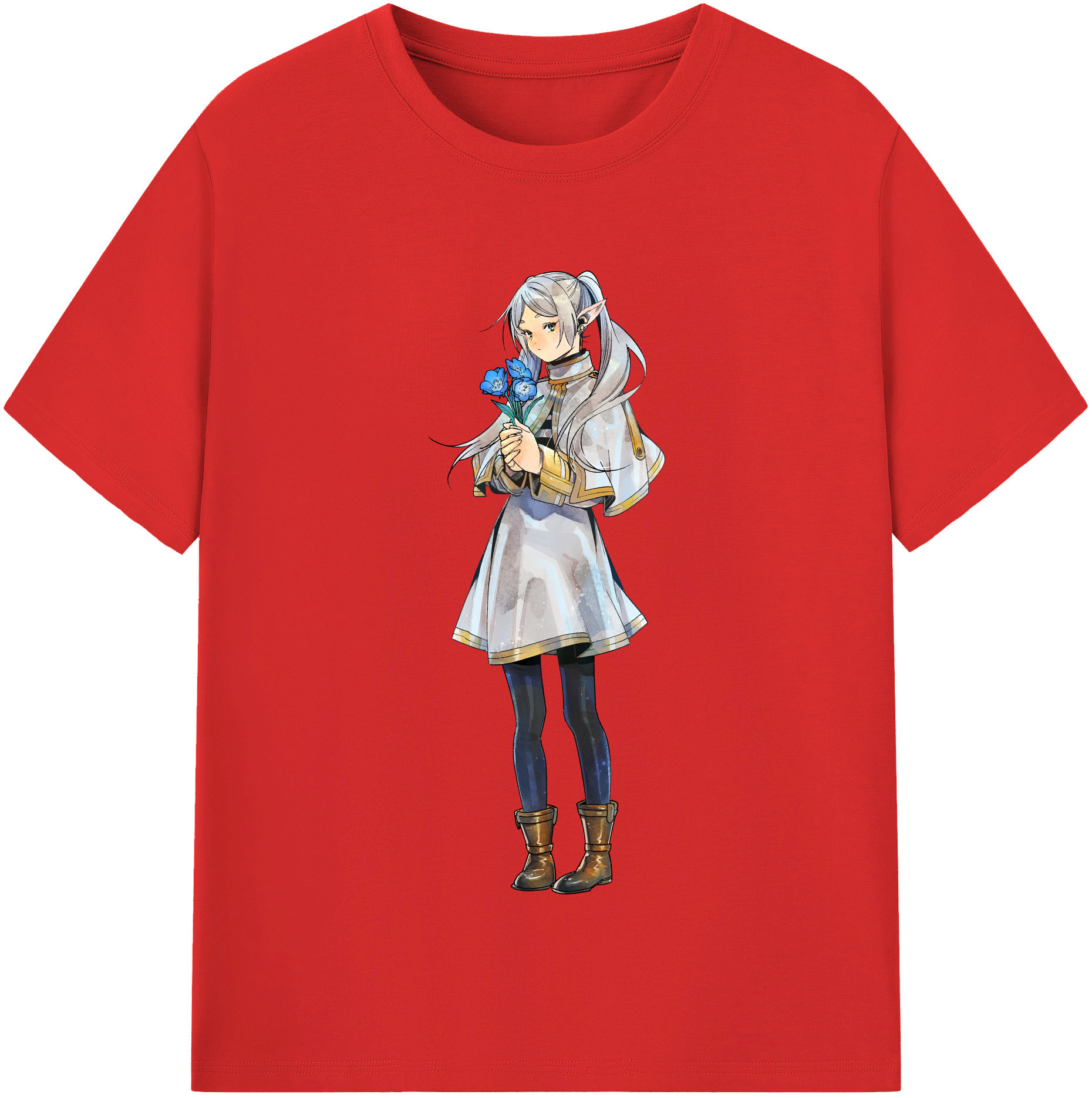 （画像用） 葬送のフリーレン Frieren レディースカジュアルプリントTシャツ（綿100％）