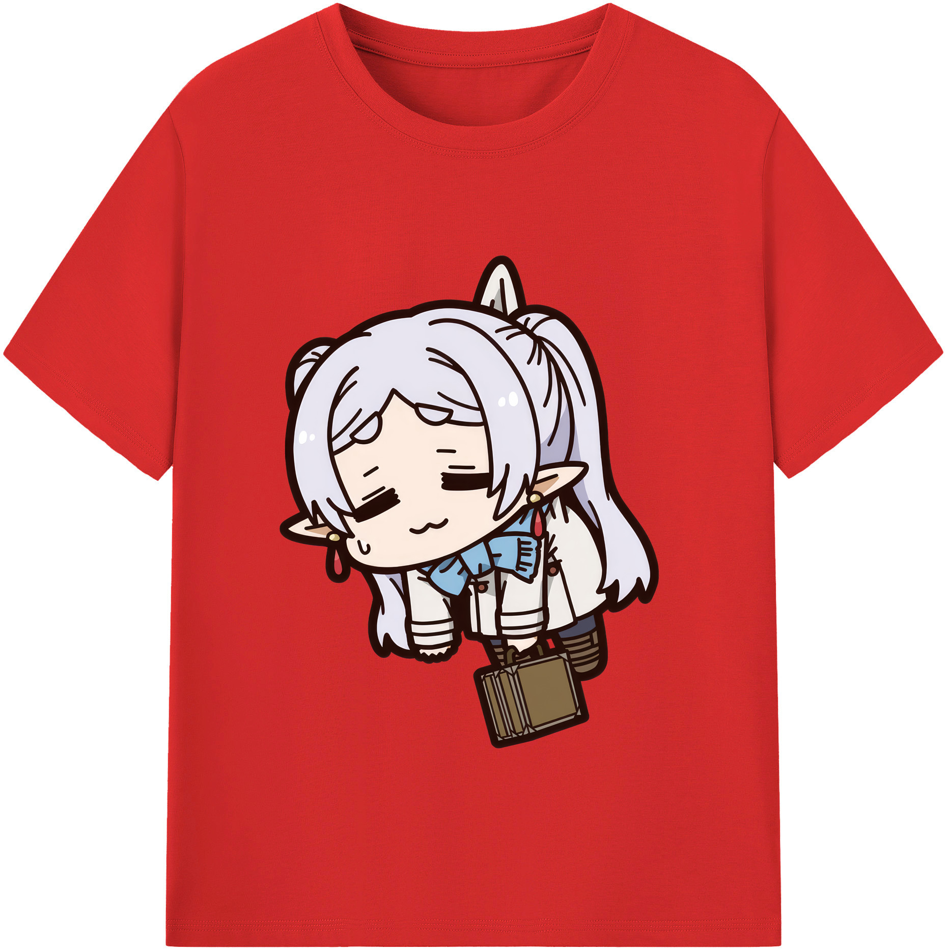 （画像用） 葬送のフリーレン Frieren レディースカジュアルプリントTシャツ（綿100％）
