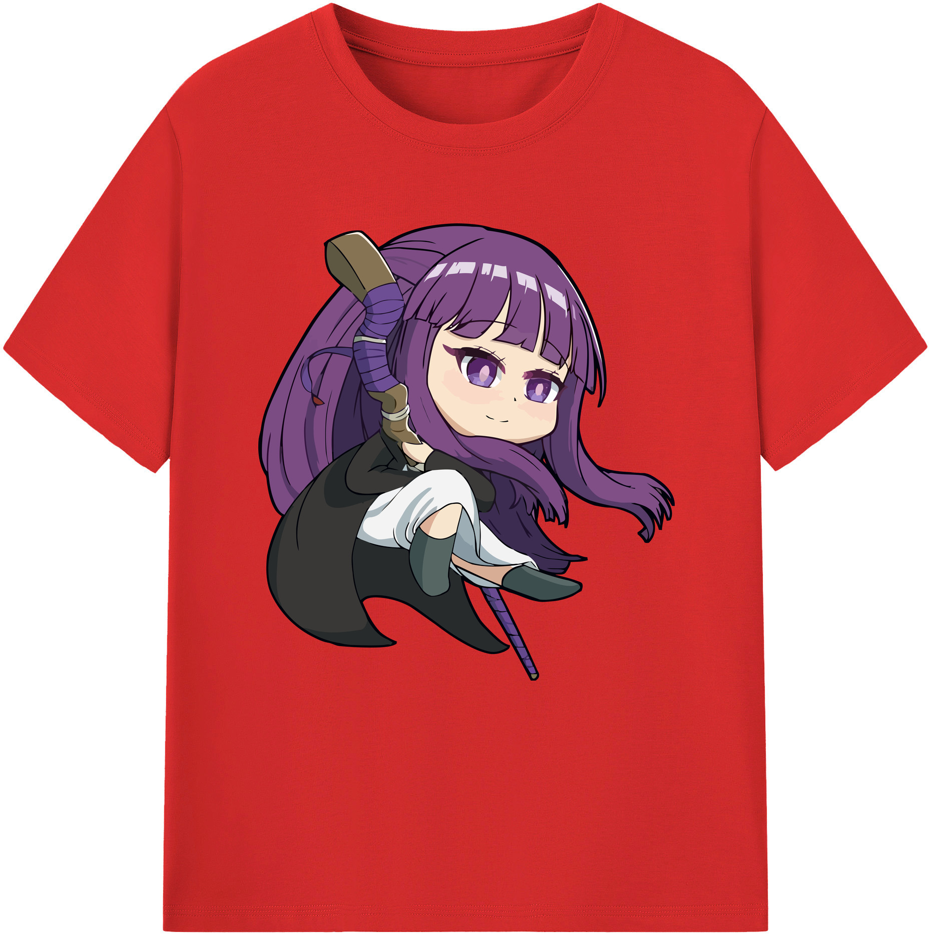 （画像用） 葬送のフリーレン Frieren レディースカジュアルプリントTシャツ（綿100％）