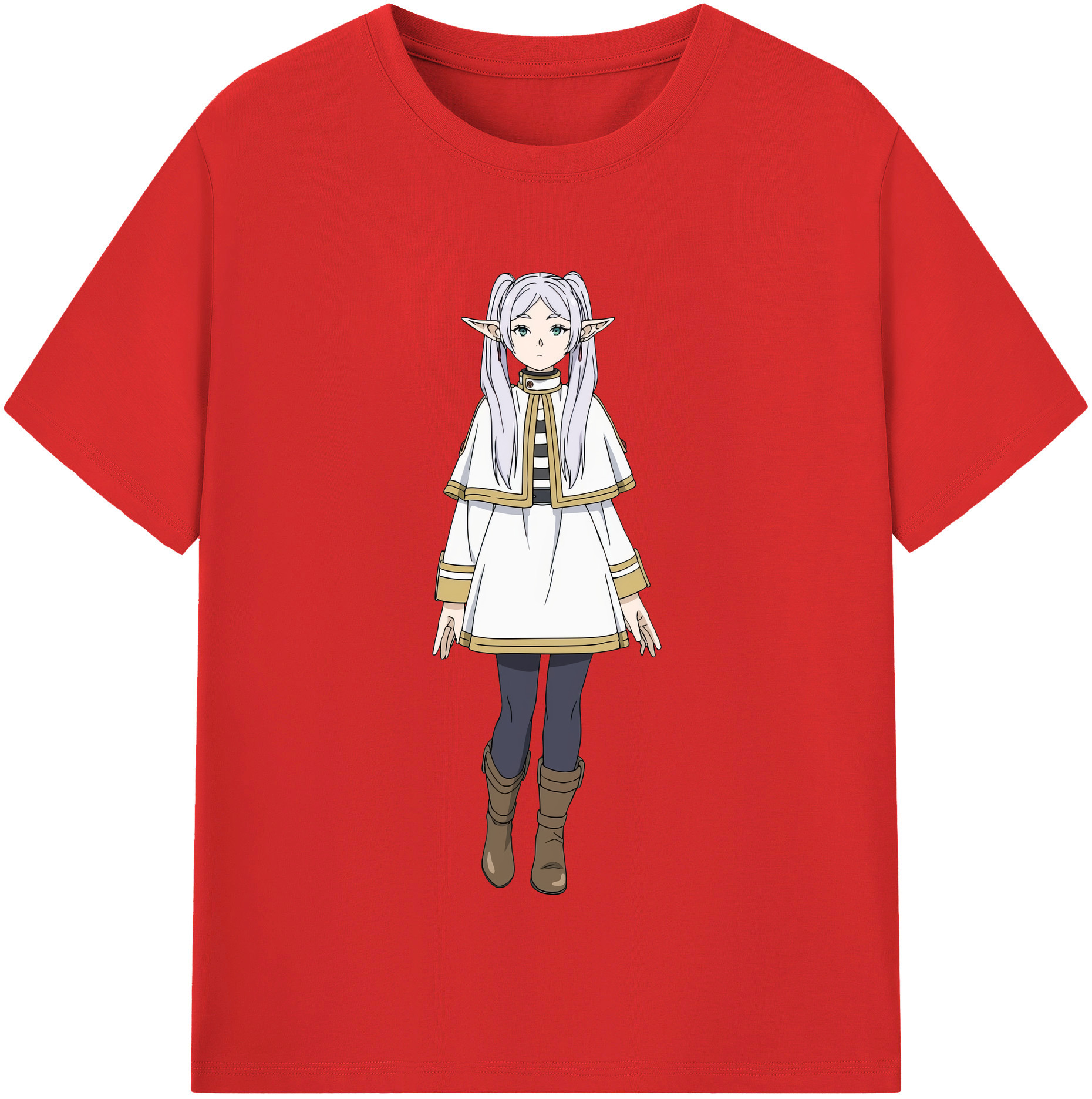 （画像用） 葬送のフリーレン Frieren レディースカジュアルプリントTシャツ（綿100％）