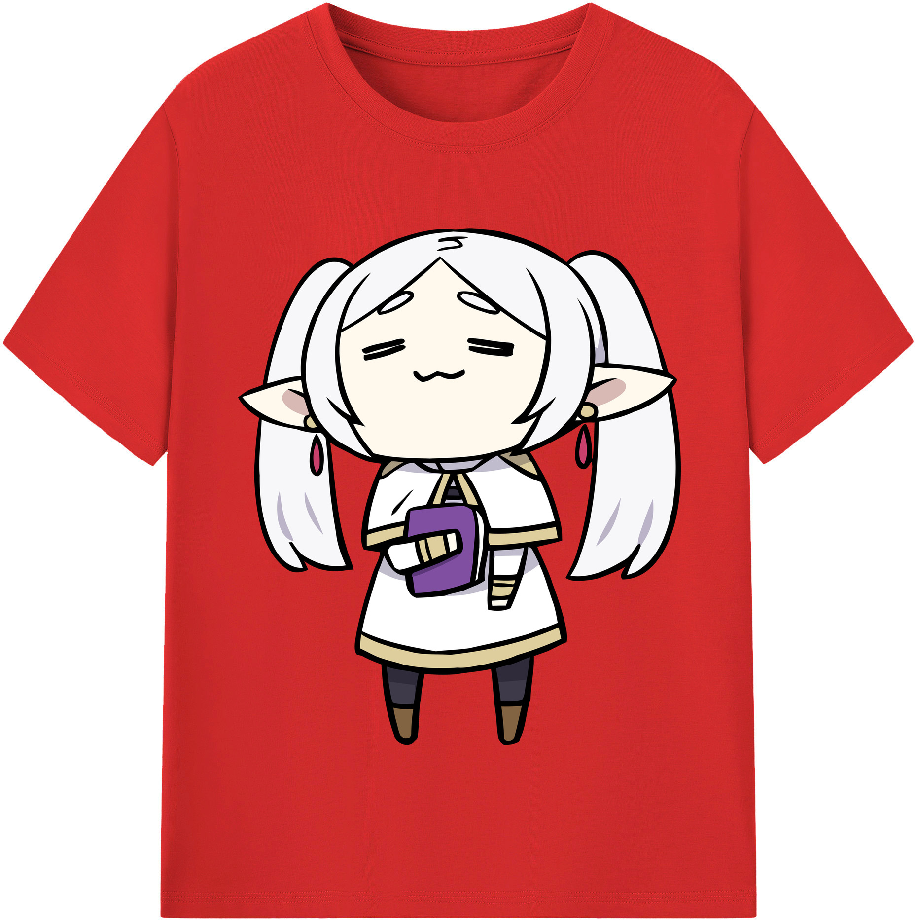 （画像用） 葬送のフリーレン Frieren レディースカジュアルプリントTシャツ（綿100％）