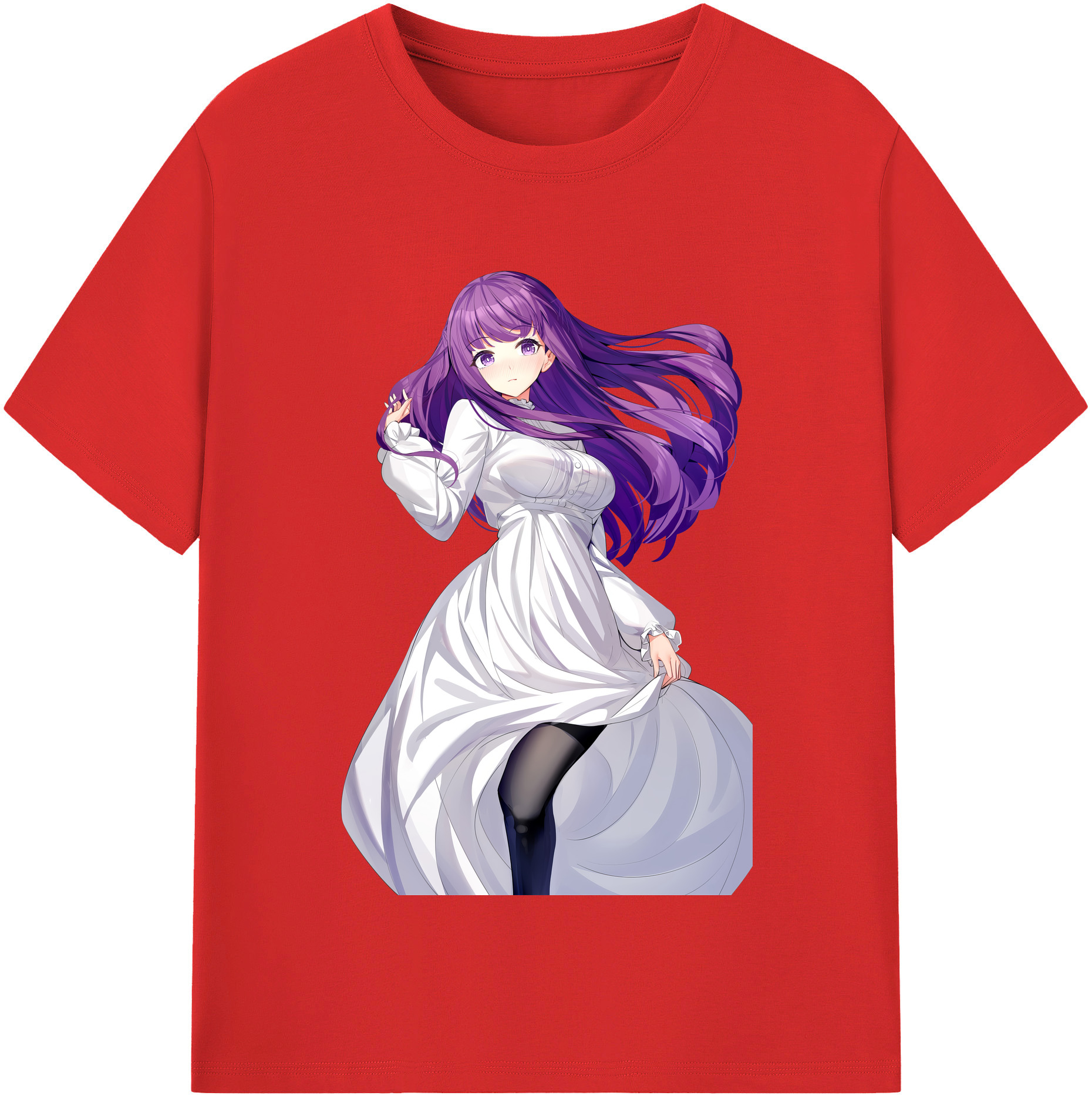 （画像用） 葬送のフリーレン Frieren レディースカジュアルプリントTシャツ（綿100％）