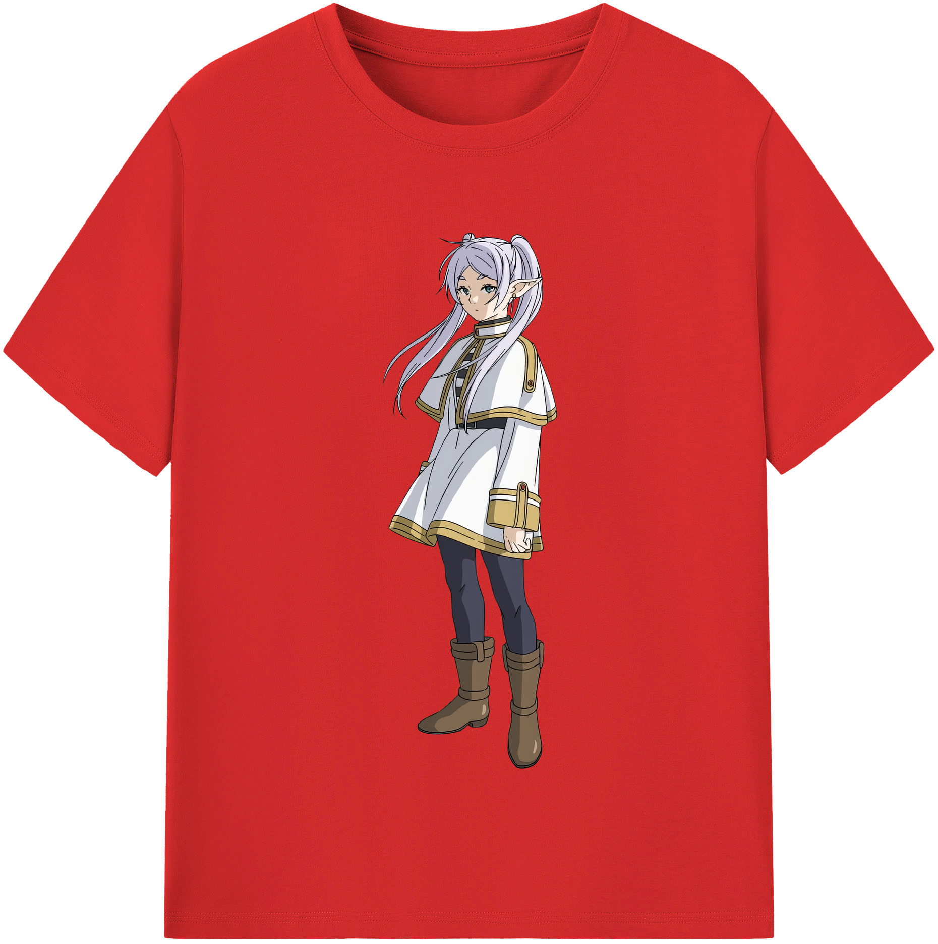 （画像用） 葬送のフリーレン Frieren レディースカジュアルプリントTシャツ（綿100％）