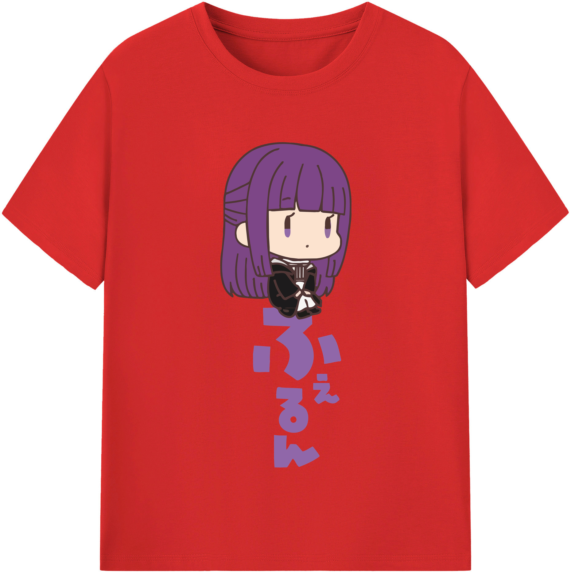（画像用） 葬送のフリーレン Frieren レディースカジュアルプリントTシャツ（綿100％）