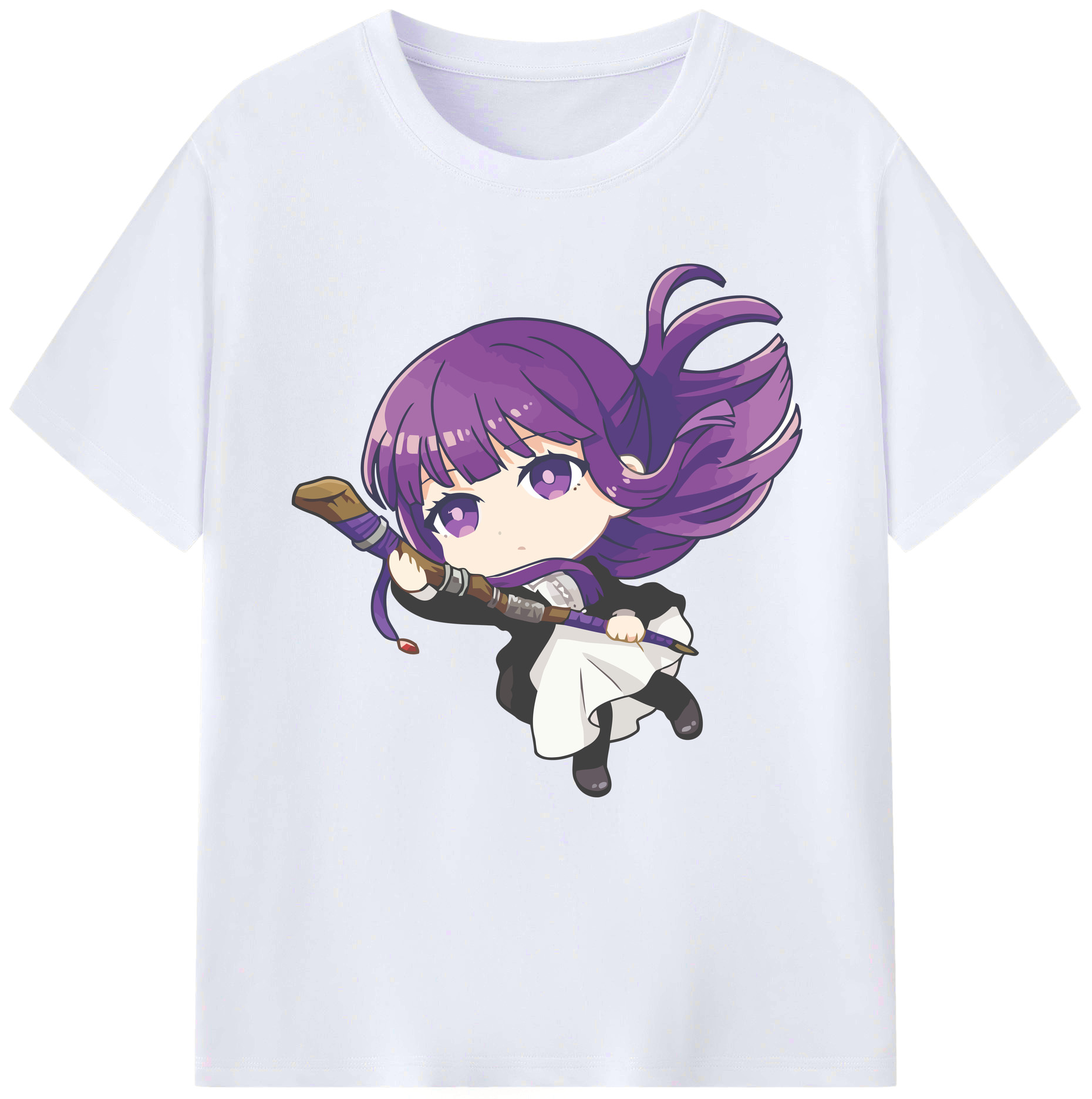 （画像用） 葬送のフリーレン Frieren レディースカジュアルプリントTシャツ（綿100％）