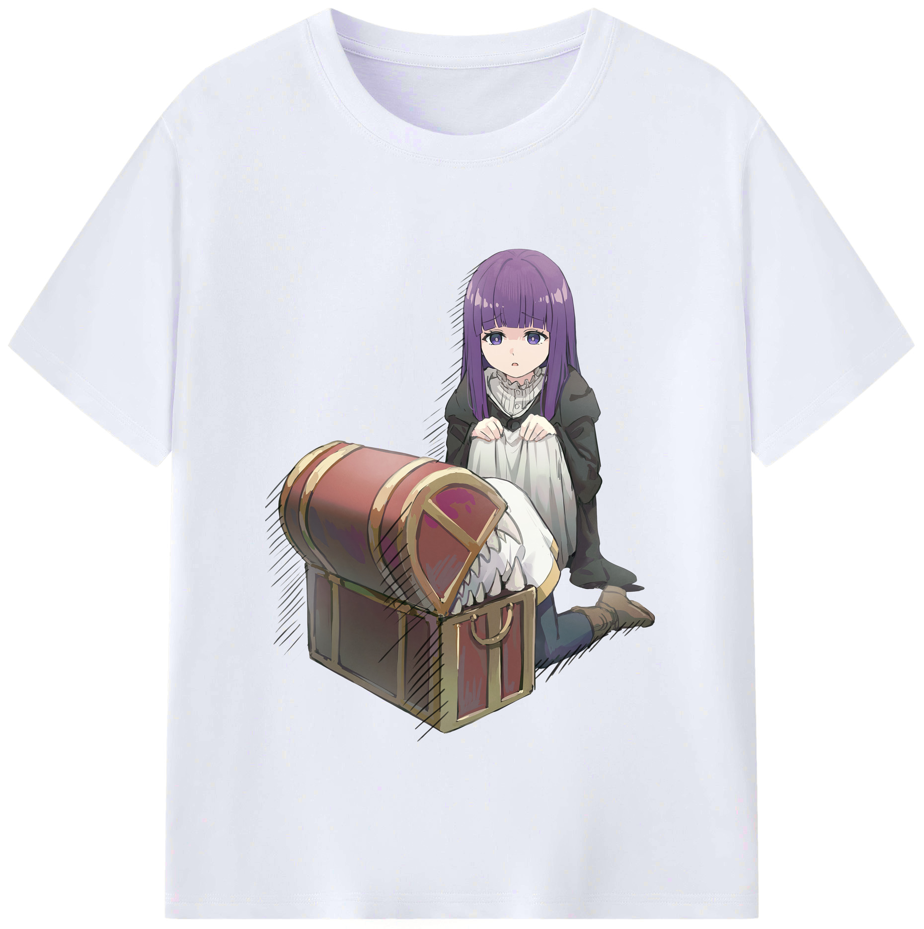 （画像用） 葬送のフリーレン Frieren レディースカジュアルプリントTシャツ（綿100％）