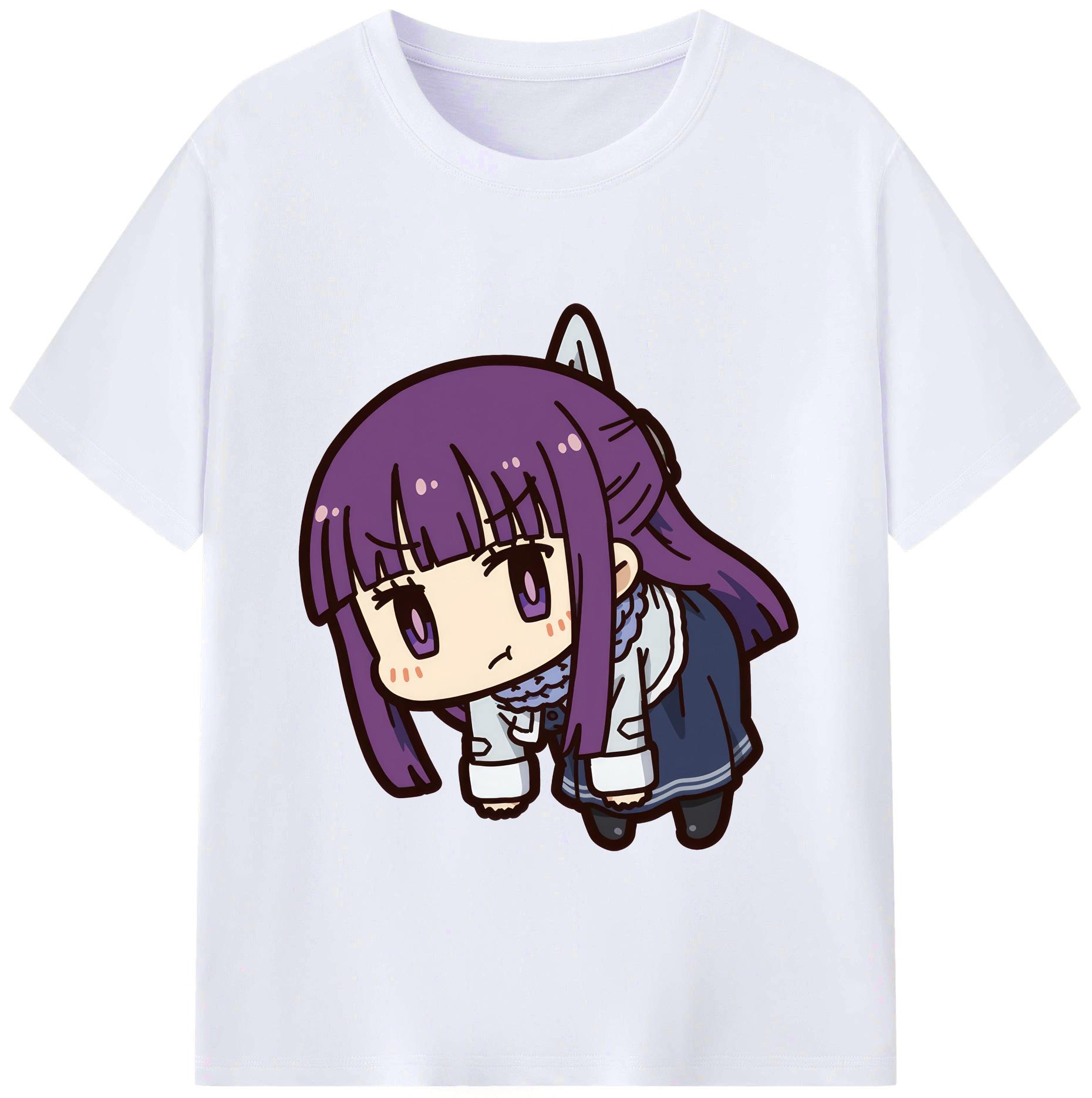 （画像用） 葬送のフリーレン Frieren レディースカジュアルプリントTシャツ（綿100％）