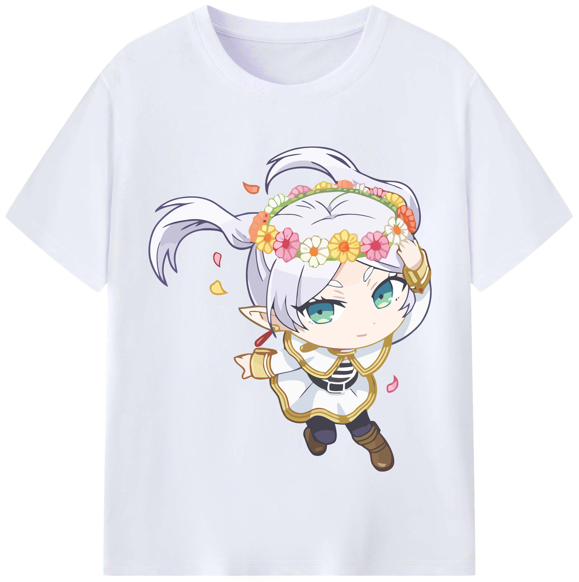 （画像用） 葬送のフリーレン Frieren レディースカジュアルプリントTシャツ（綿100％）